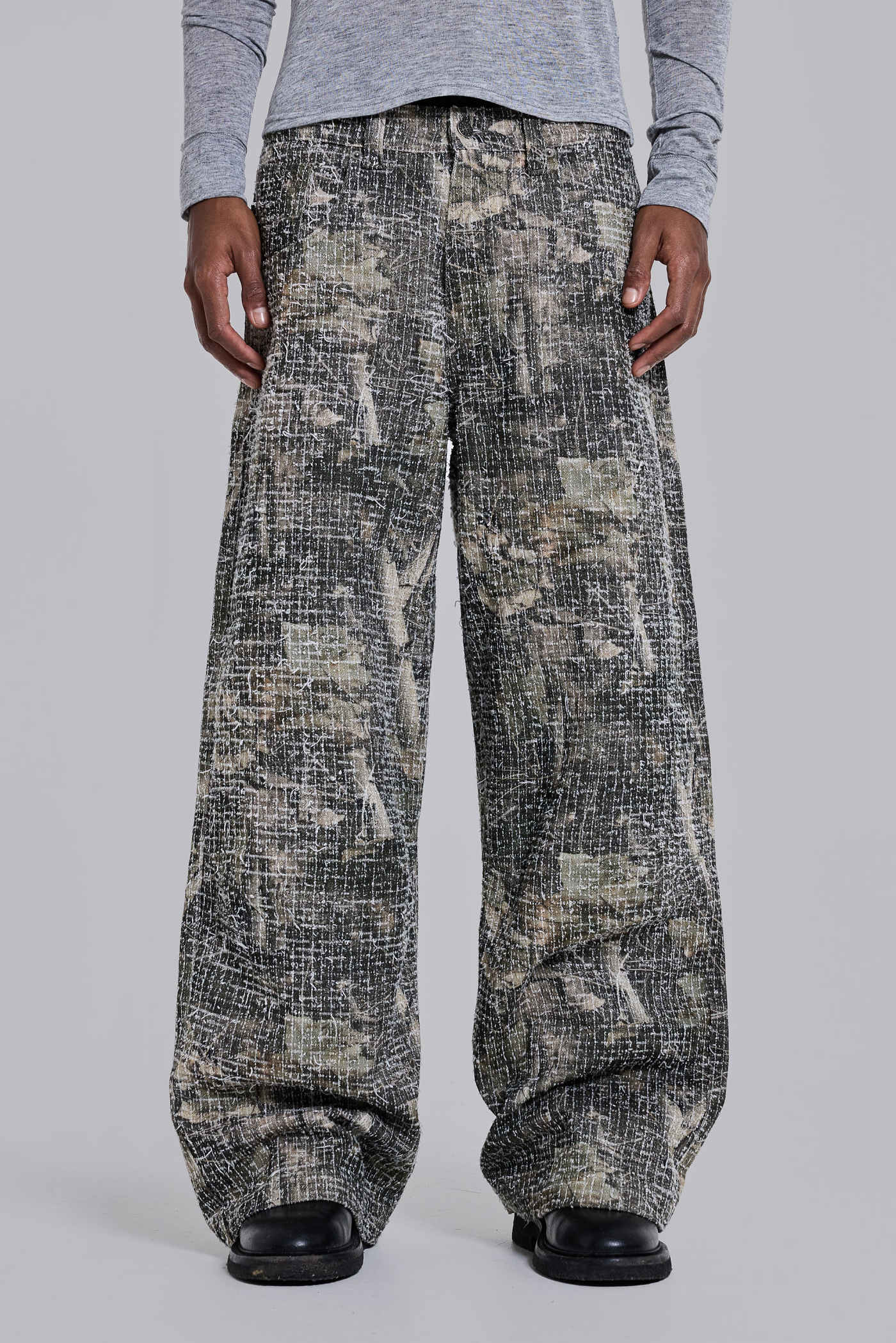 Needle Punch Woodland Camo Colossus Jeans