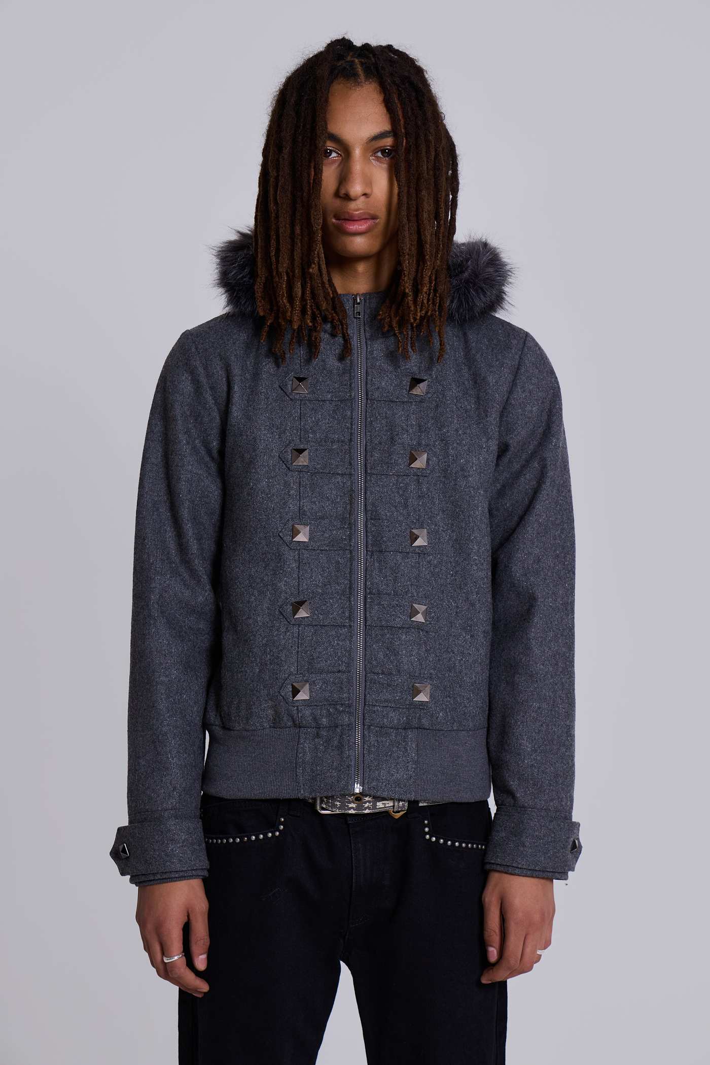 Marl Military Hooded Jacket