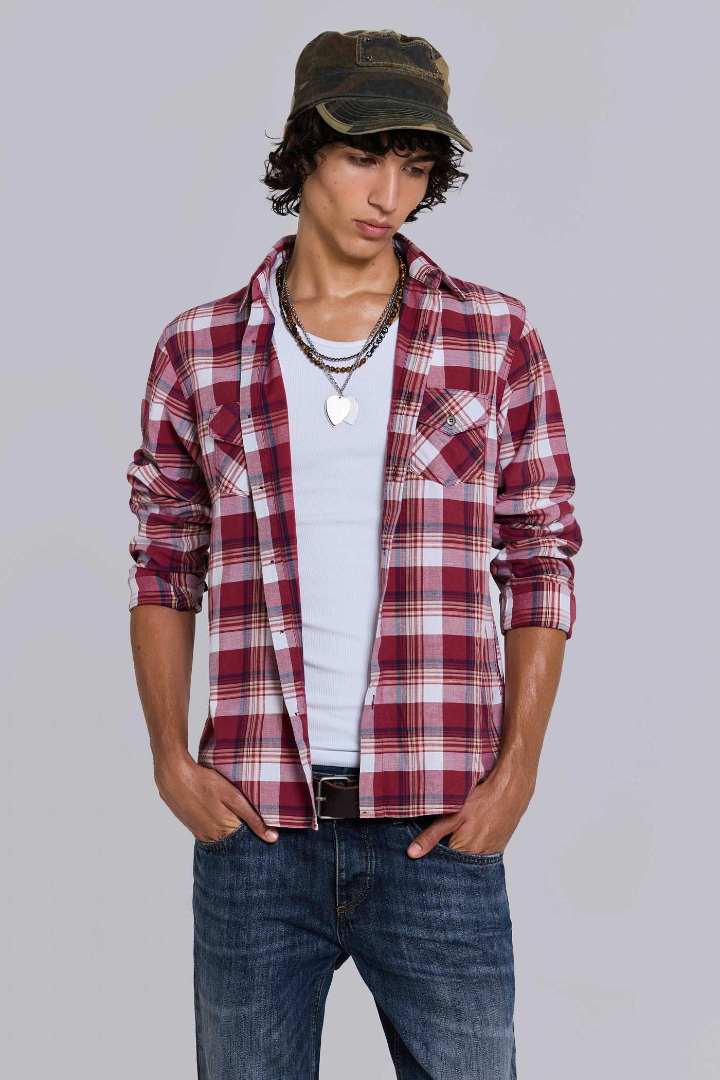 Vacation Plaid Fitted Shirt