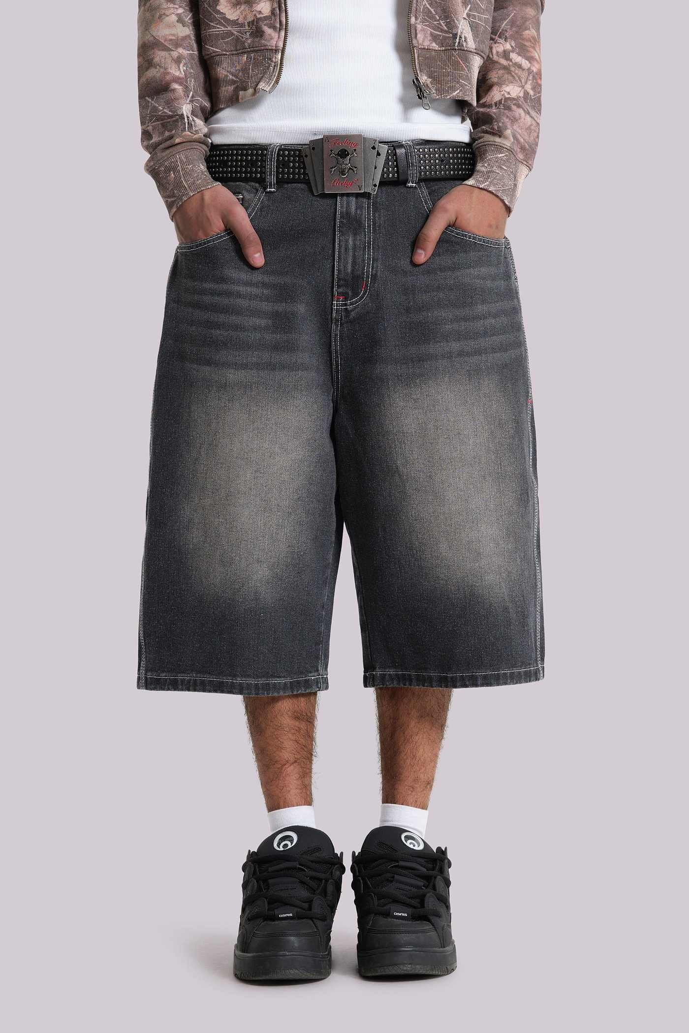 Washed Black Jumbo Jorts