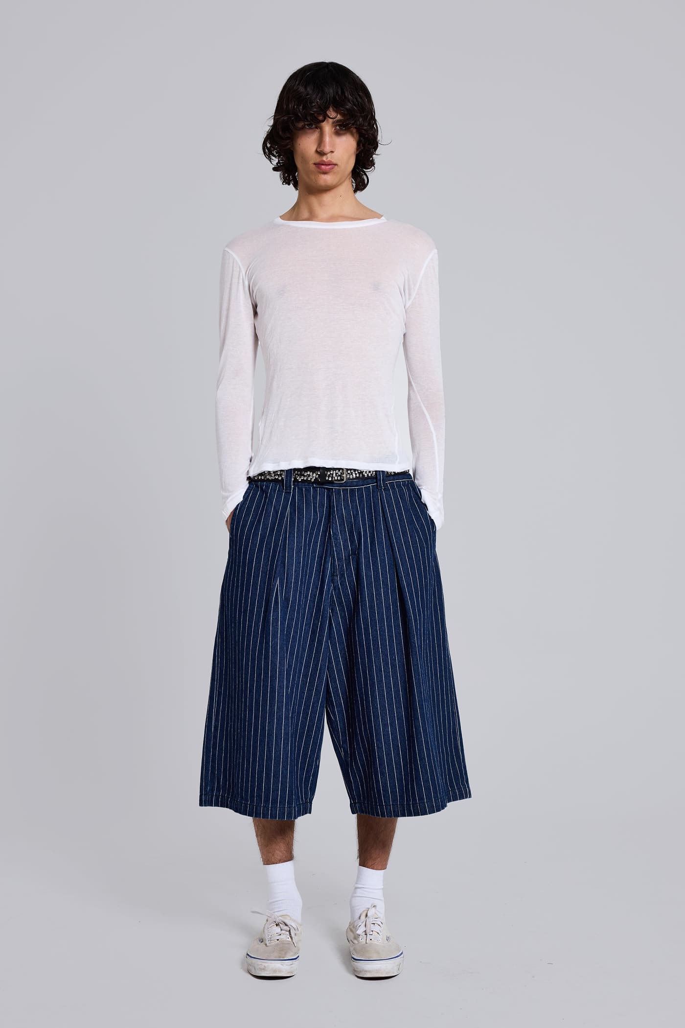 Pinstripe Denim XL Goliath Shorts