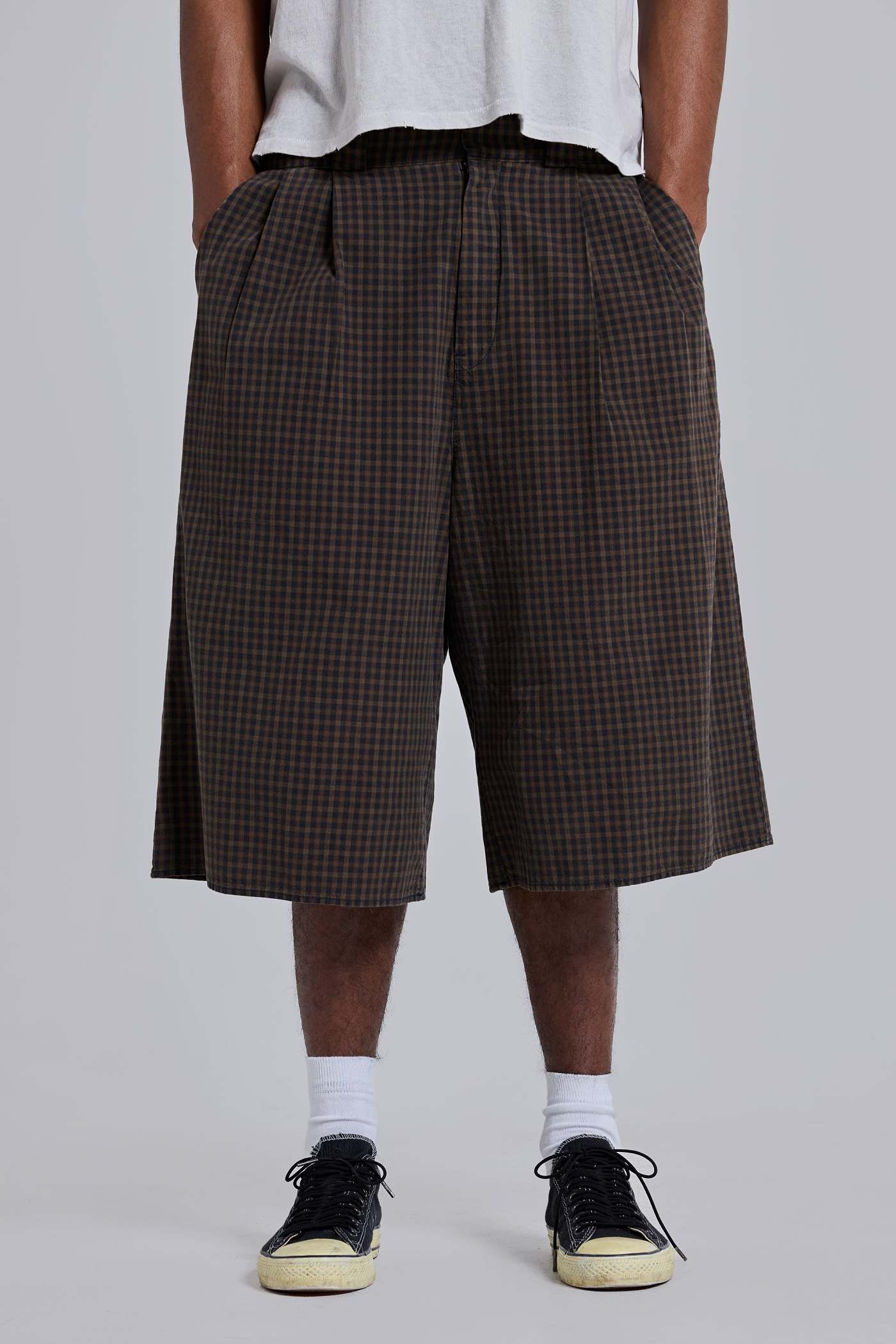 Brown Check XL Goliath Shorts