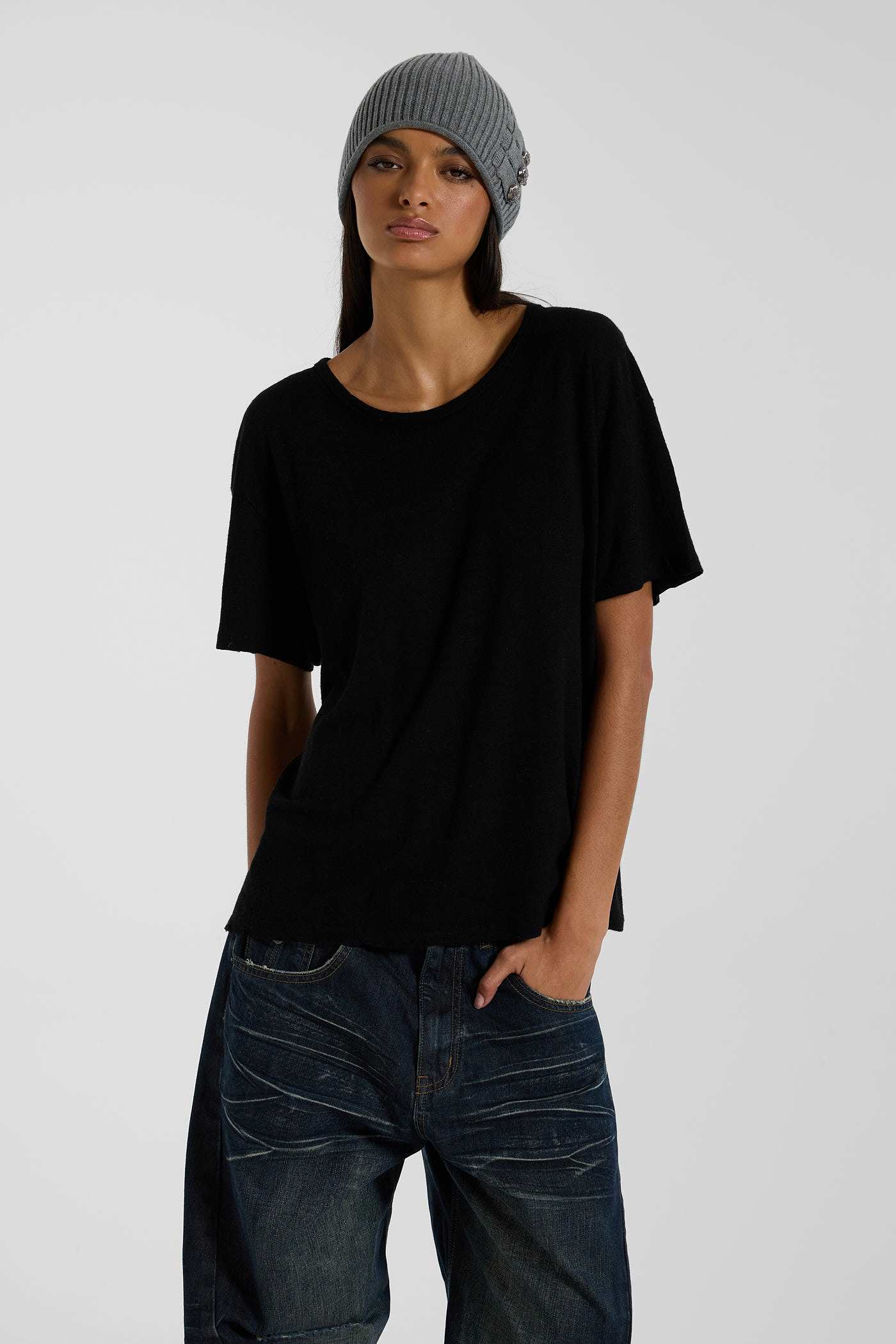 Black Slub T-Shirt