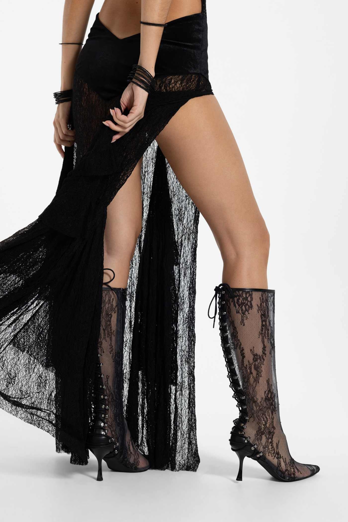 Coralie Lace Knee-high Boots