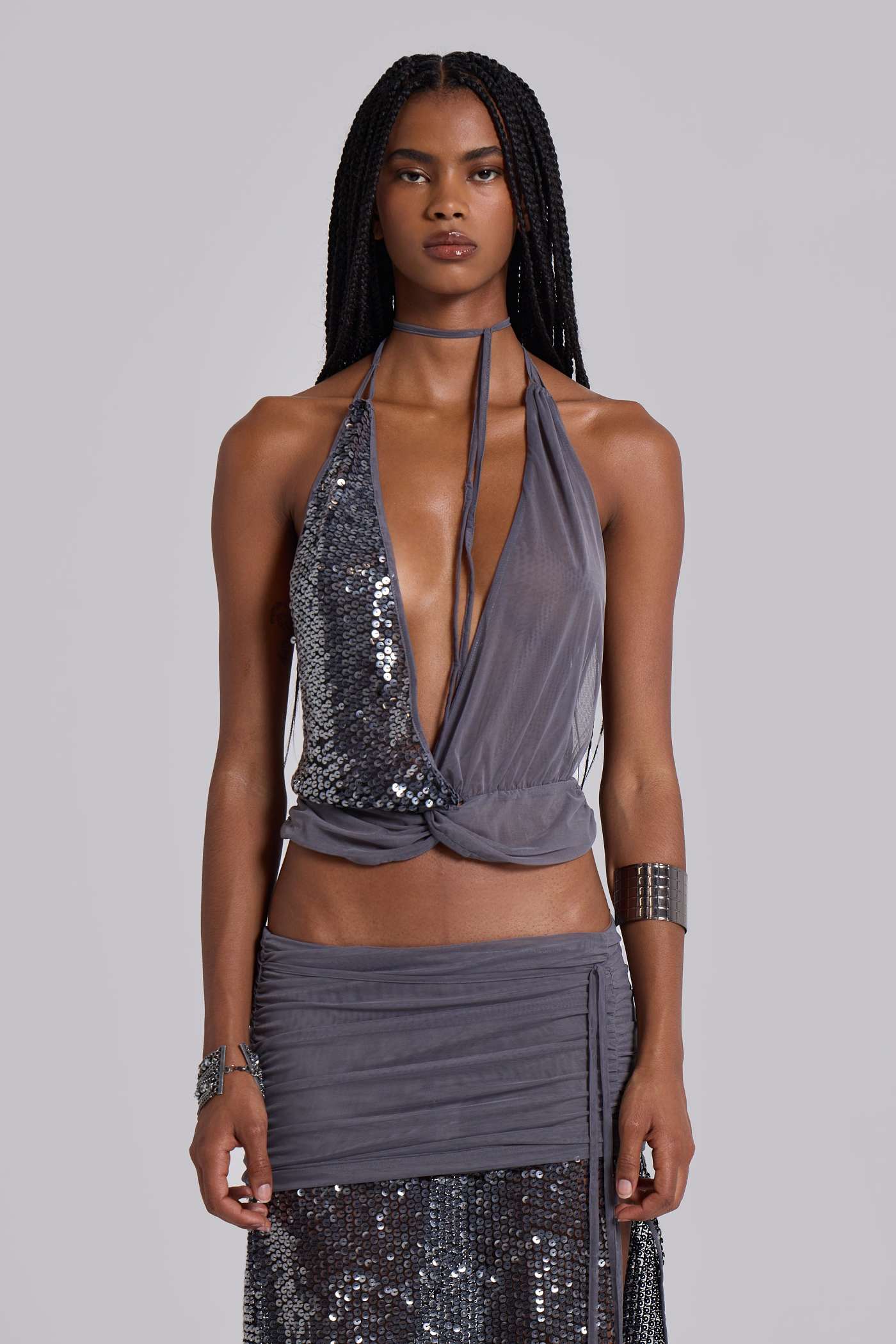 Selina Sequin Backless Top