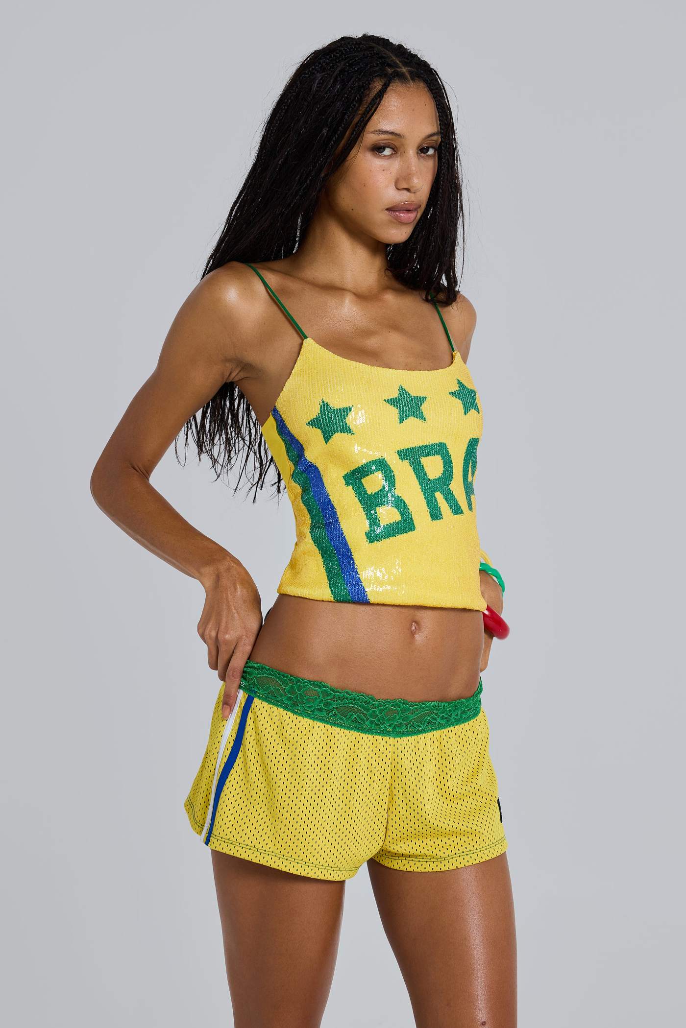 Amerela Airtex Mini Shorts