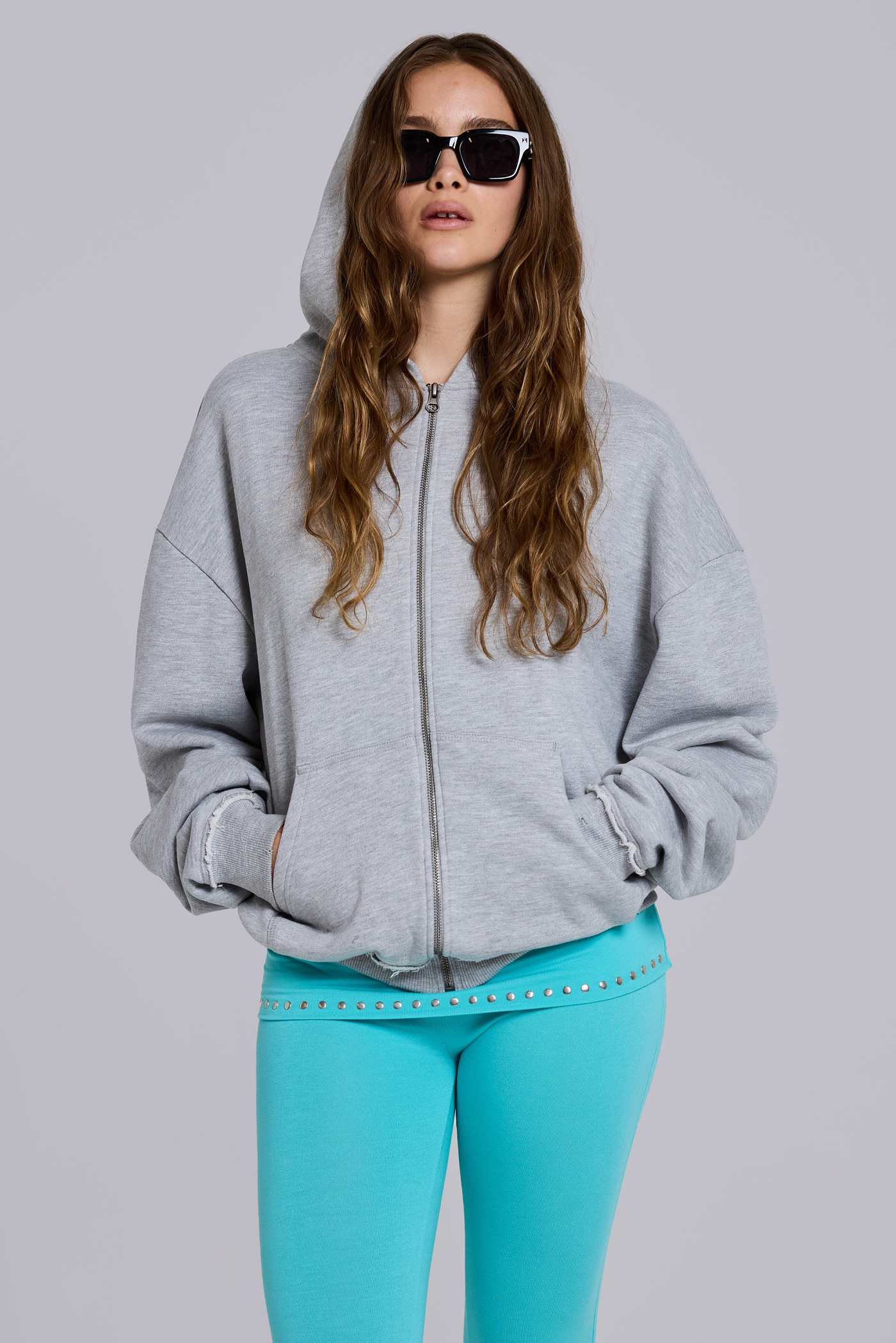 Grey Marl Oversized Monster Hoodie