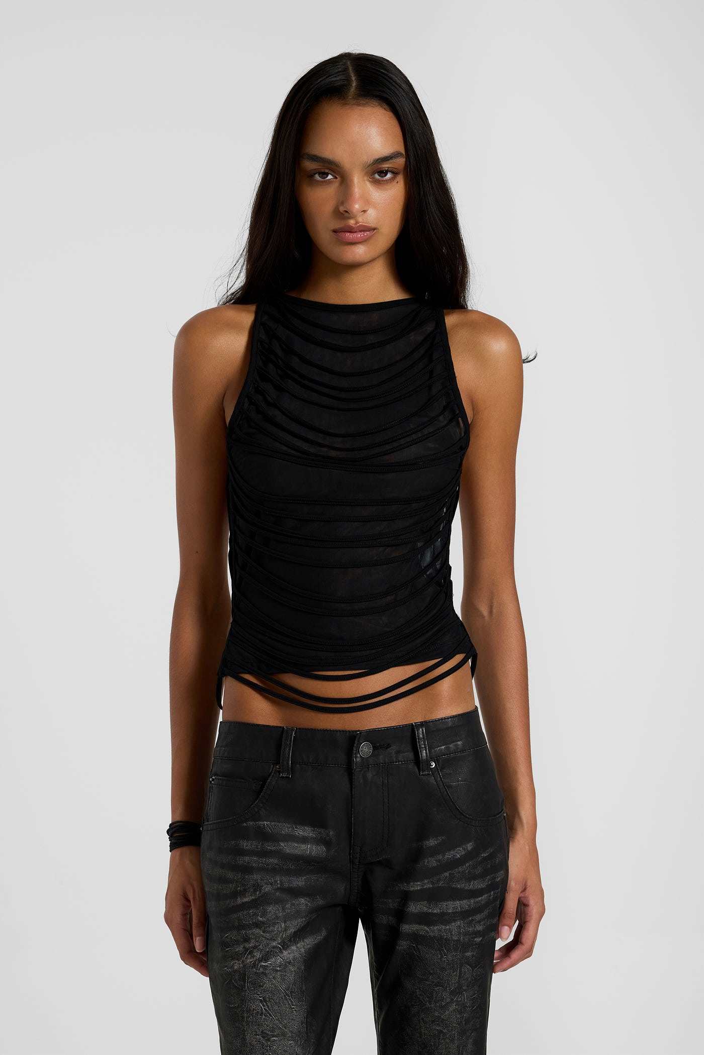 Strings Attached Backless Jersey Top
