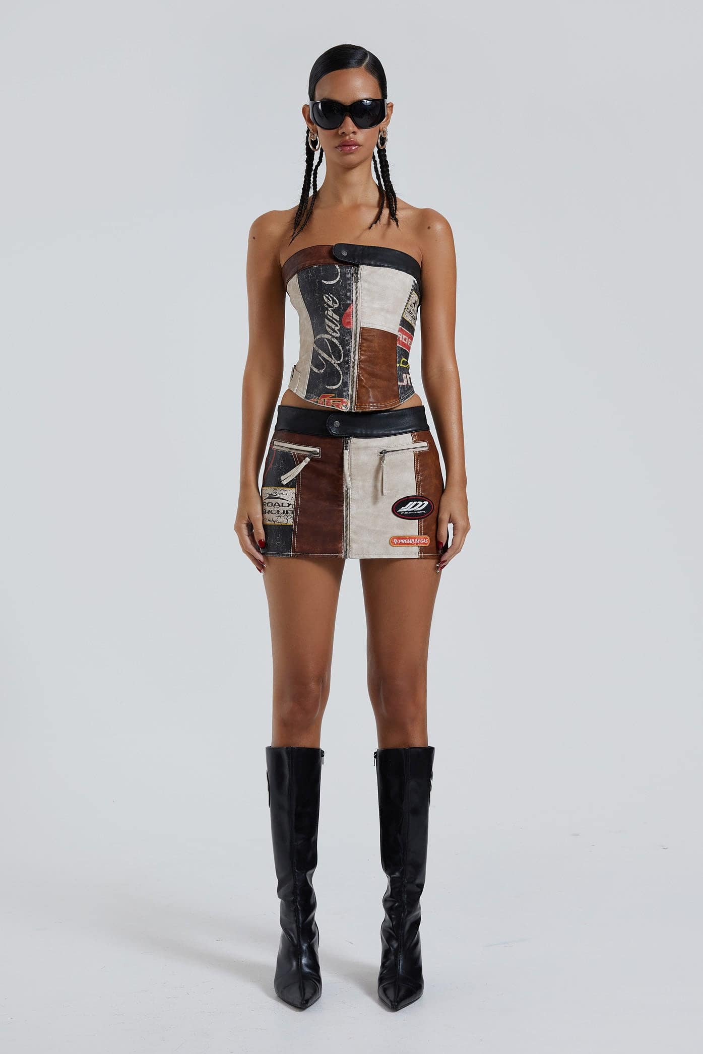 Daytona Vegan Leather Mini Skirt