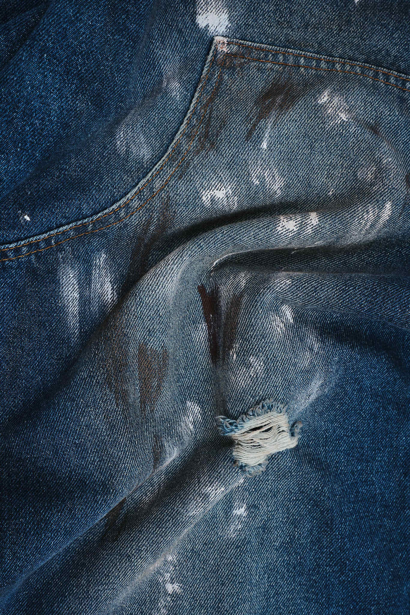 Splatter Cinch Carpenter Jeans