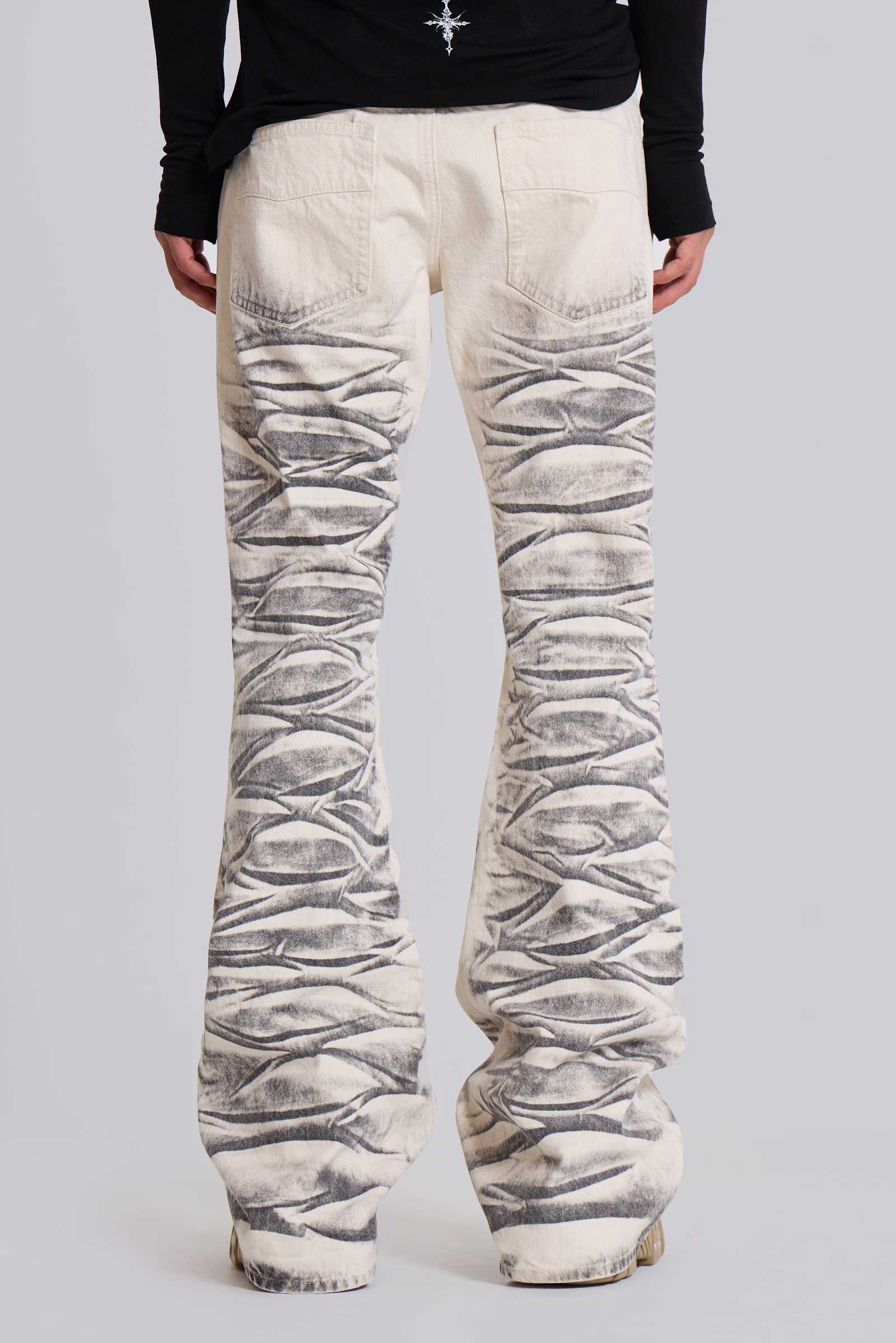 Arctic White Drift Bootcut Jeans