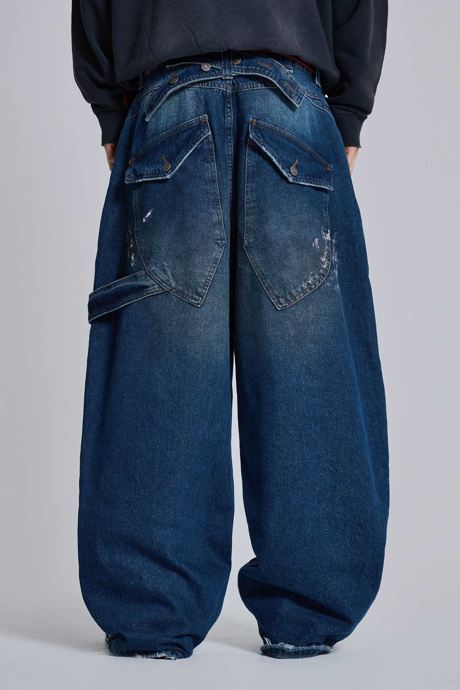 Splatter Cinch Carpenter Jeans