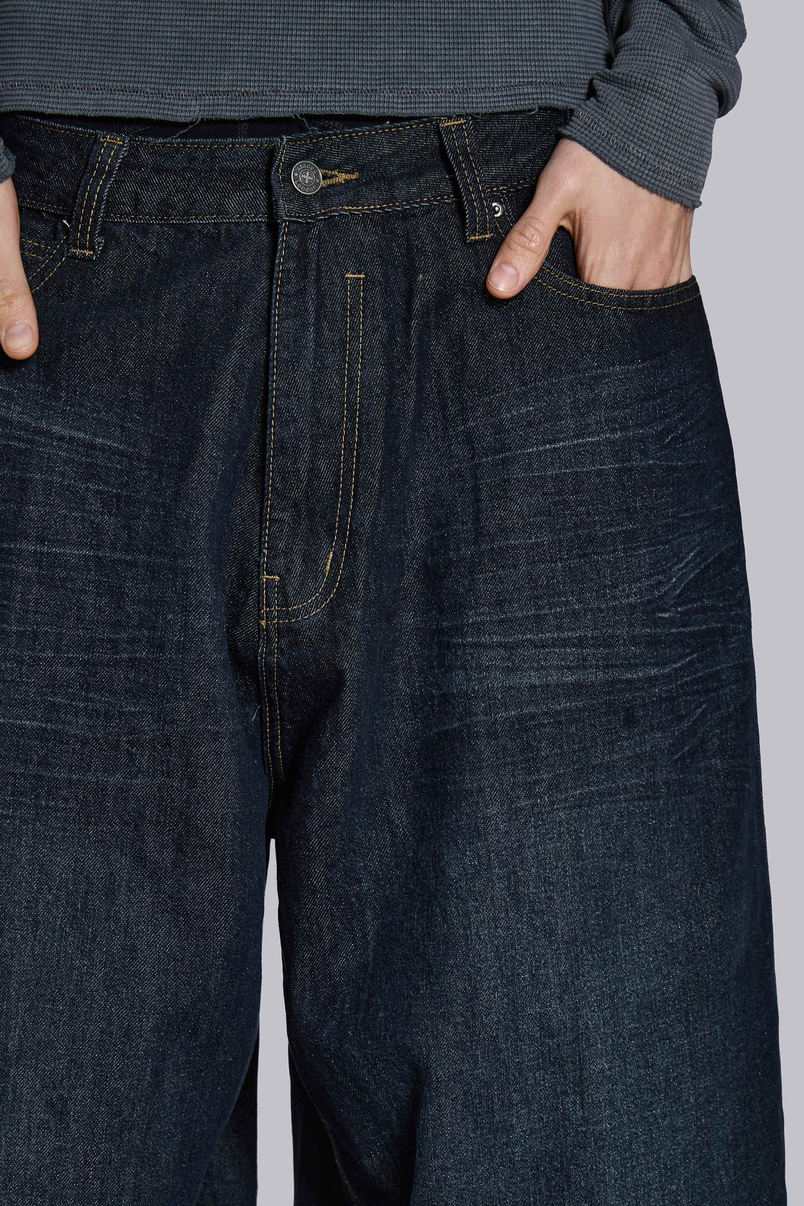 Creased Indigo XL Colossus Jeans