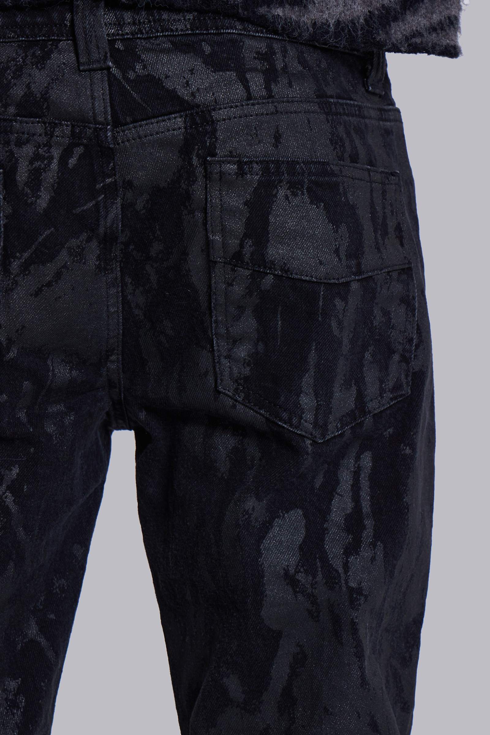 Wax Coated Drift Bootcut Jeans