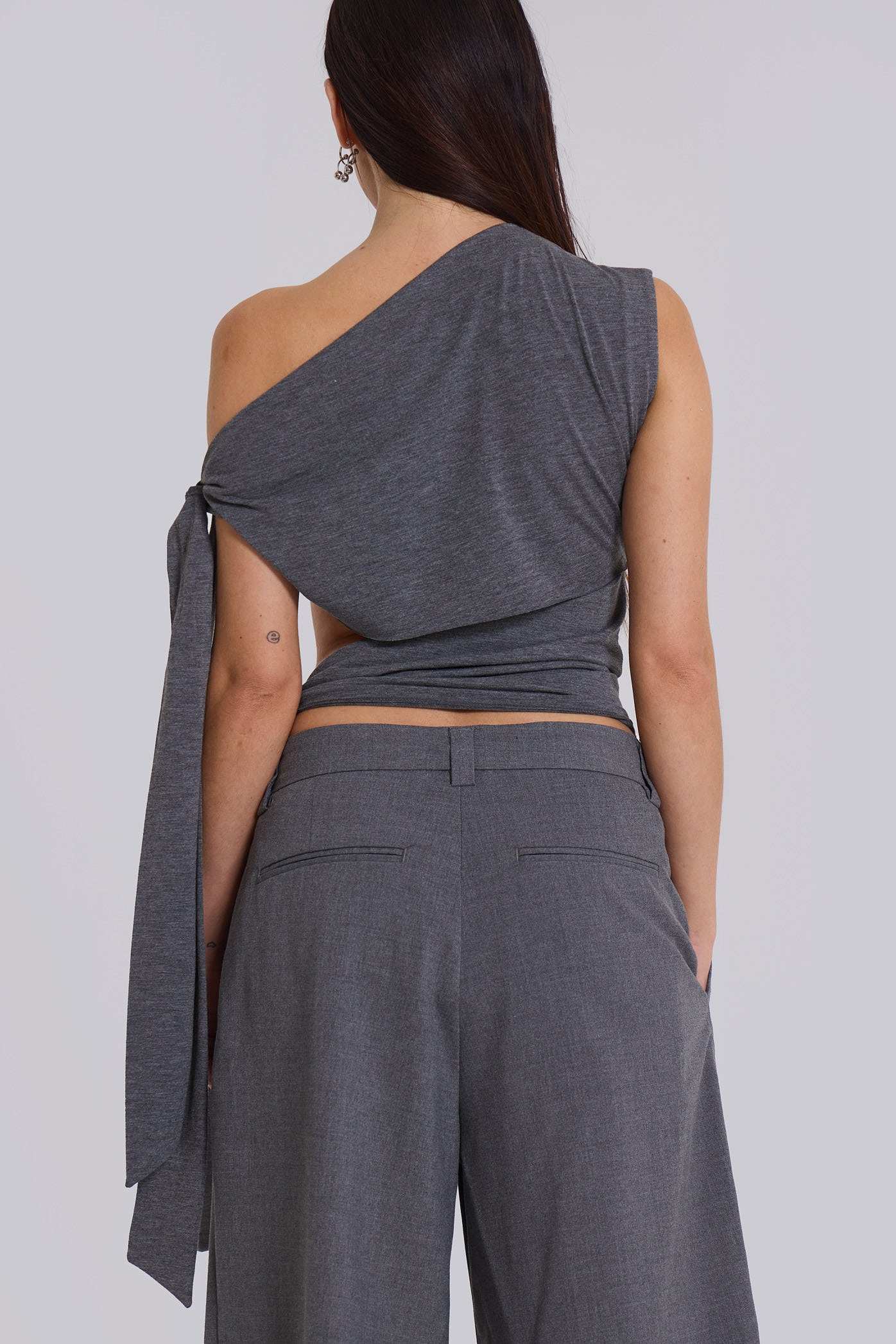 Mena Asymmetric Top in Grey