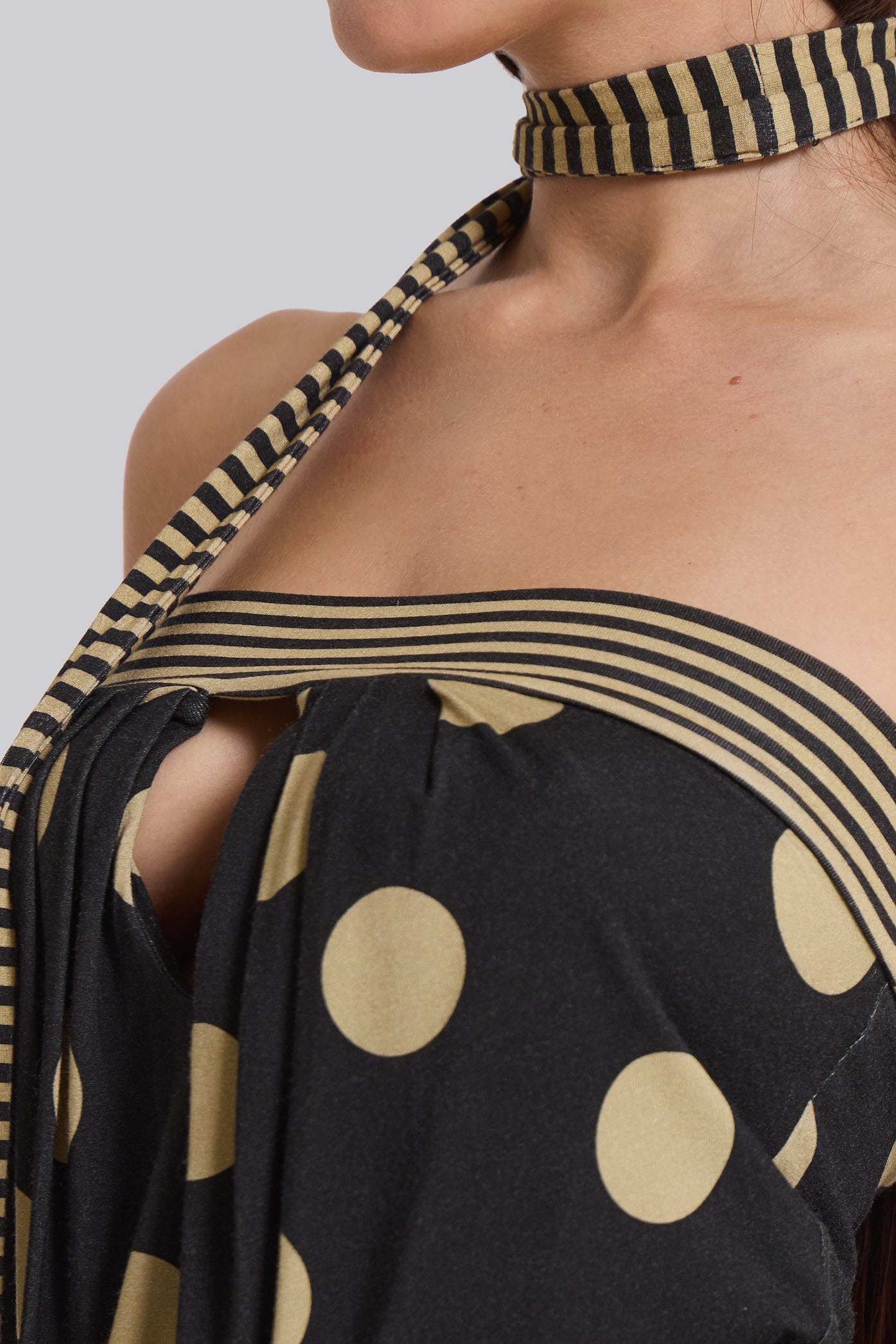 lola strapless mini dress in polkadot stripe Elodie Polka Dot Strapless Mini Dress