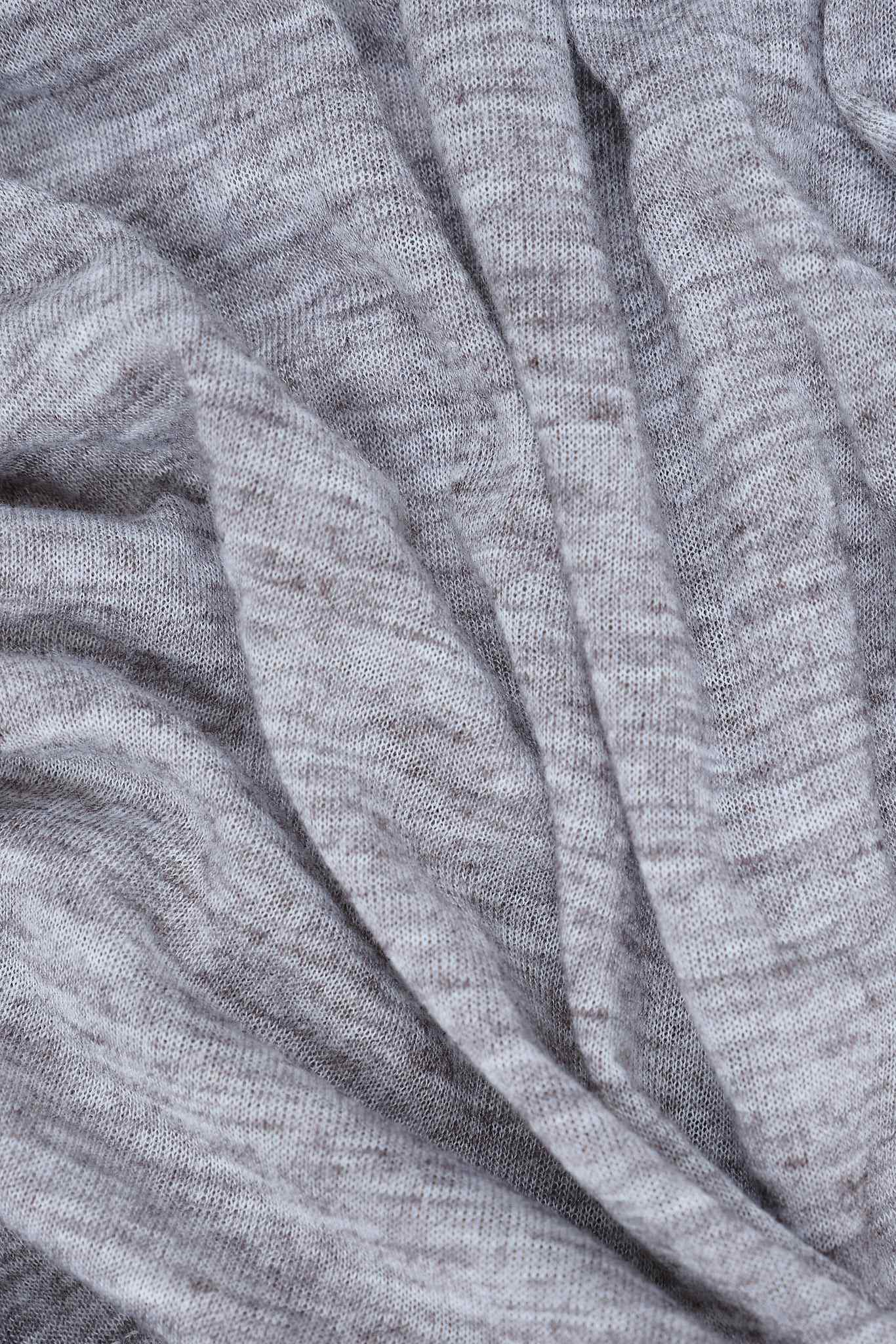 Grey Marl Haze Henley Top