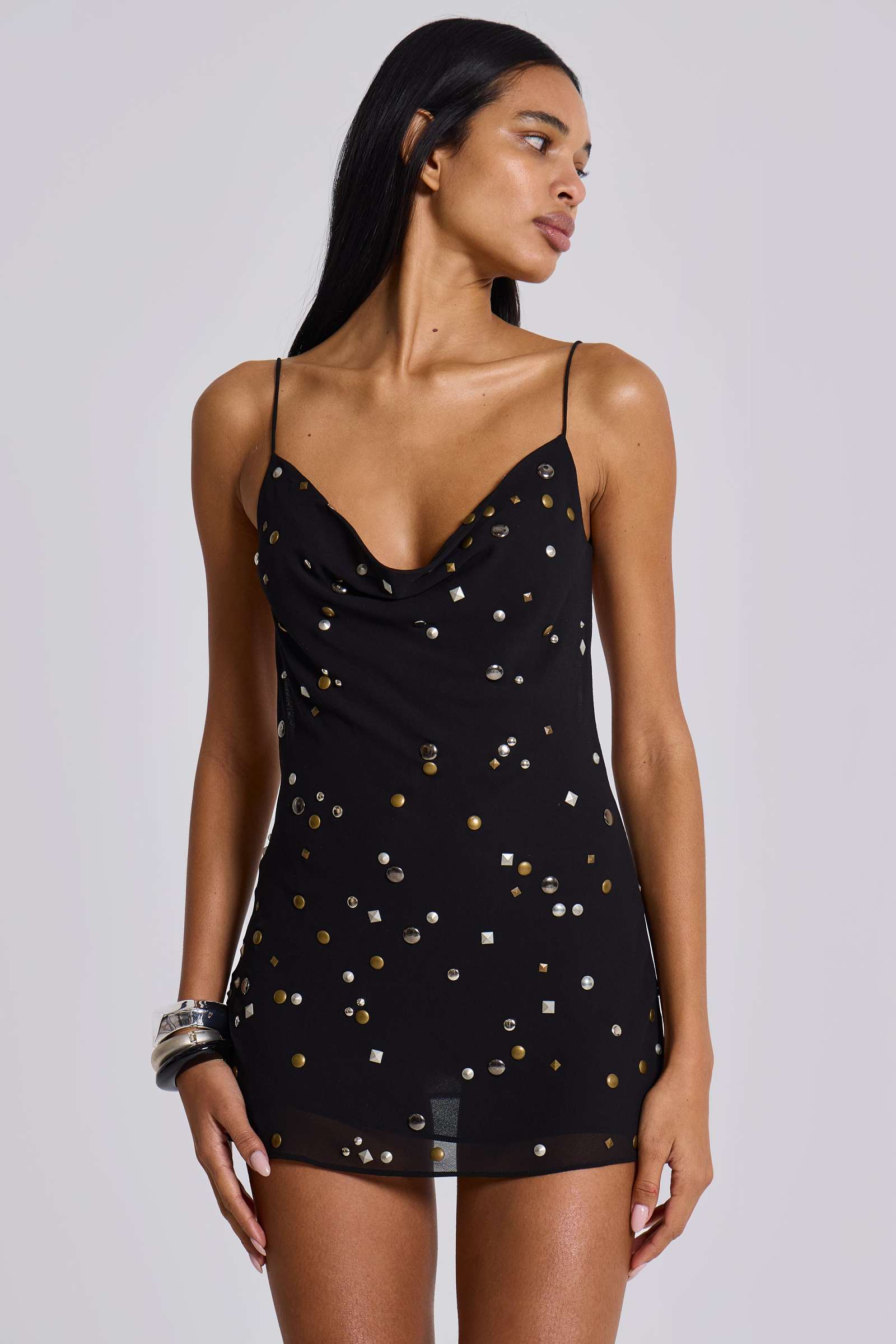 Studded Mirage Mini Dress