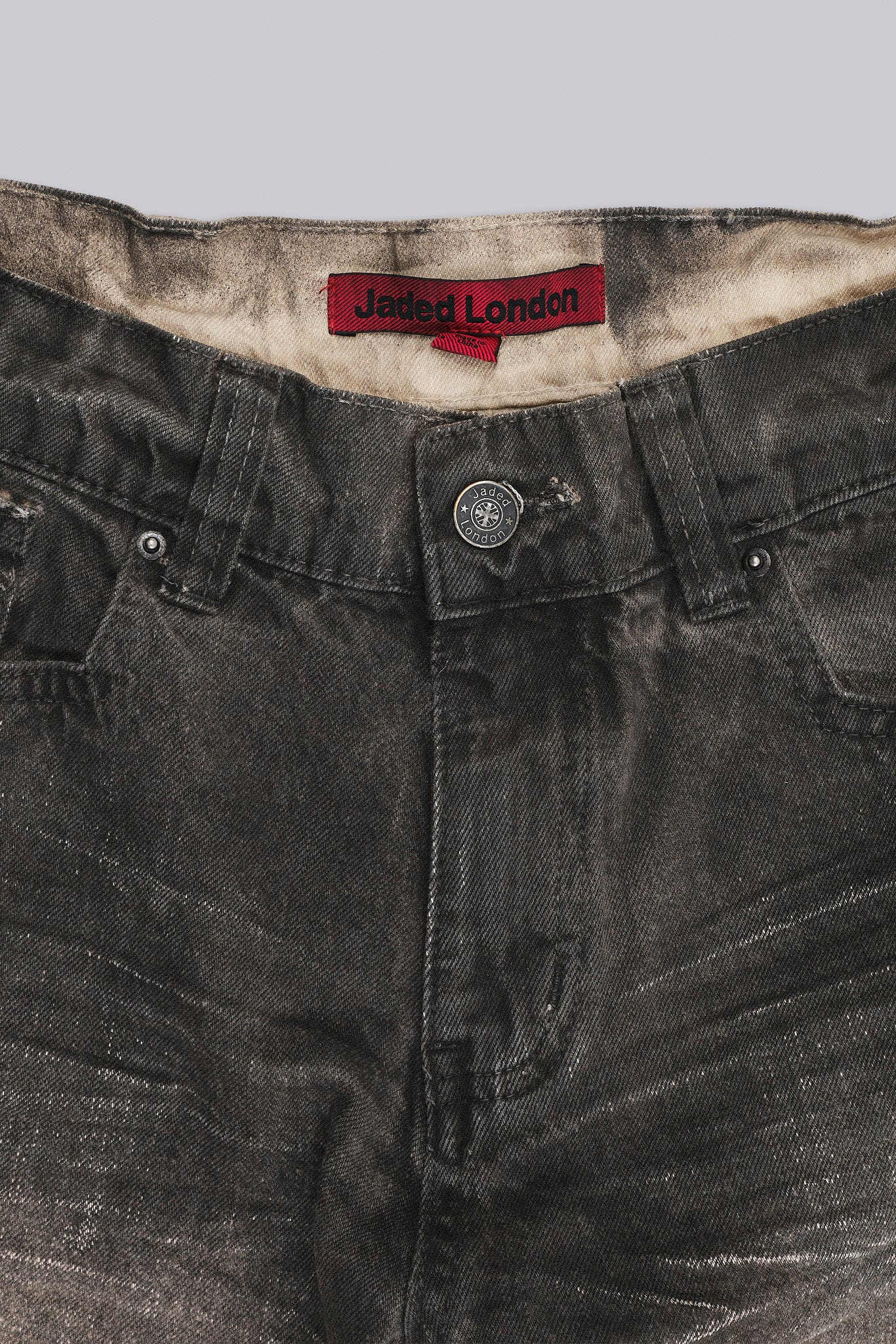 Brown Creased Drift Bootcut Jeans