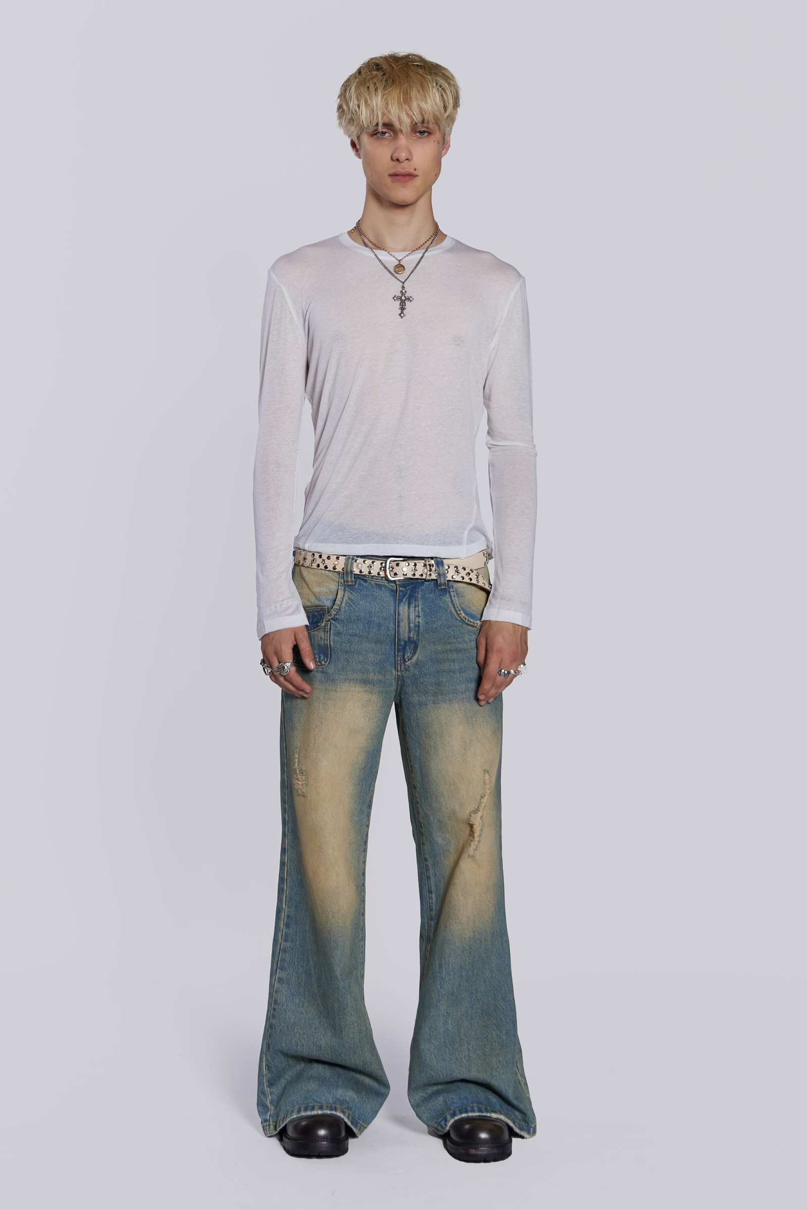 White Mist Long Sleeve Top