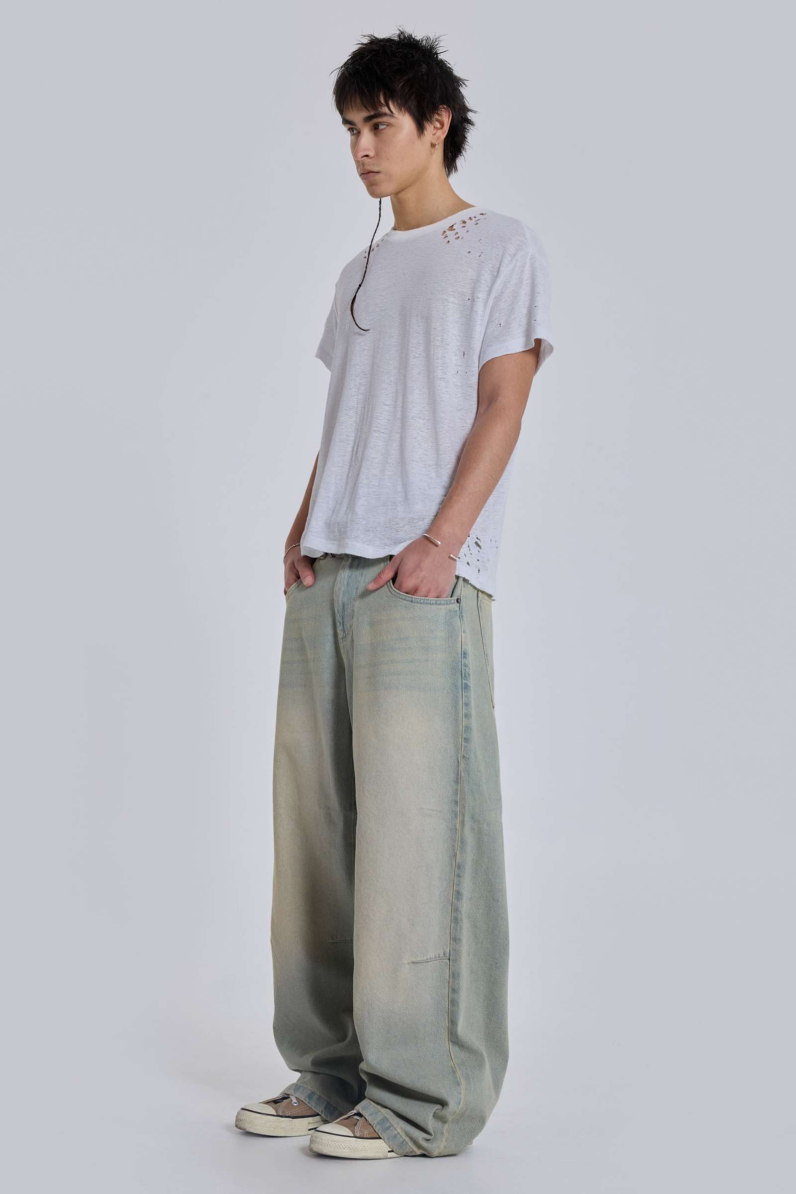 Shop Light Wash Colossus Fit Jeans | Jaded London | Clothing