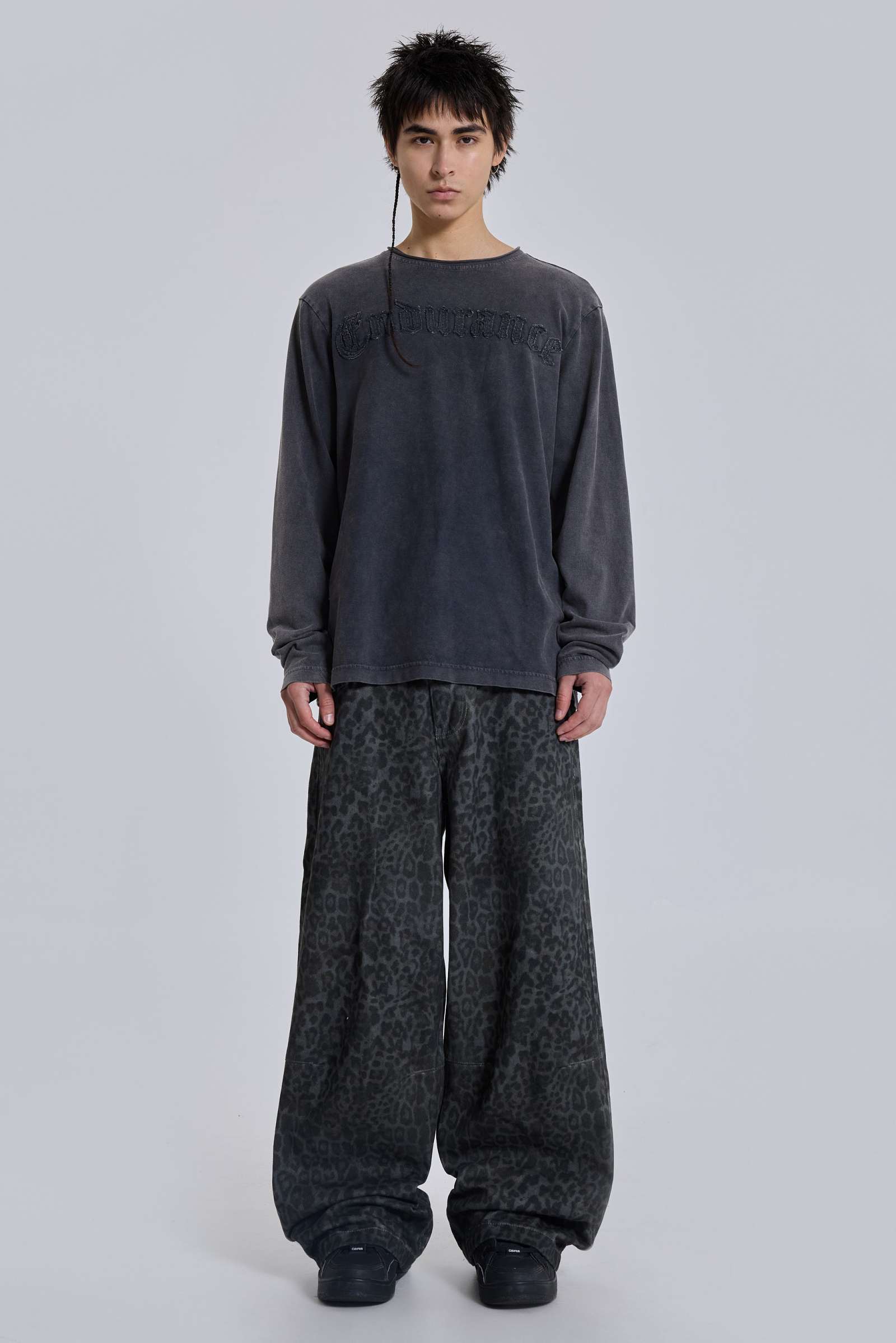 Charcoal Leopard Fade Colossus Jeans