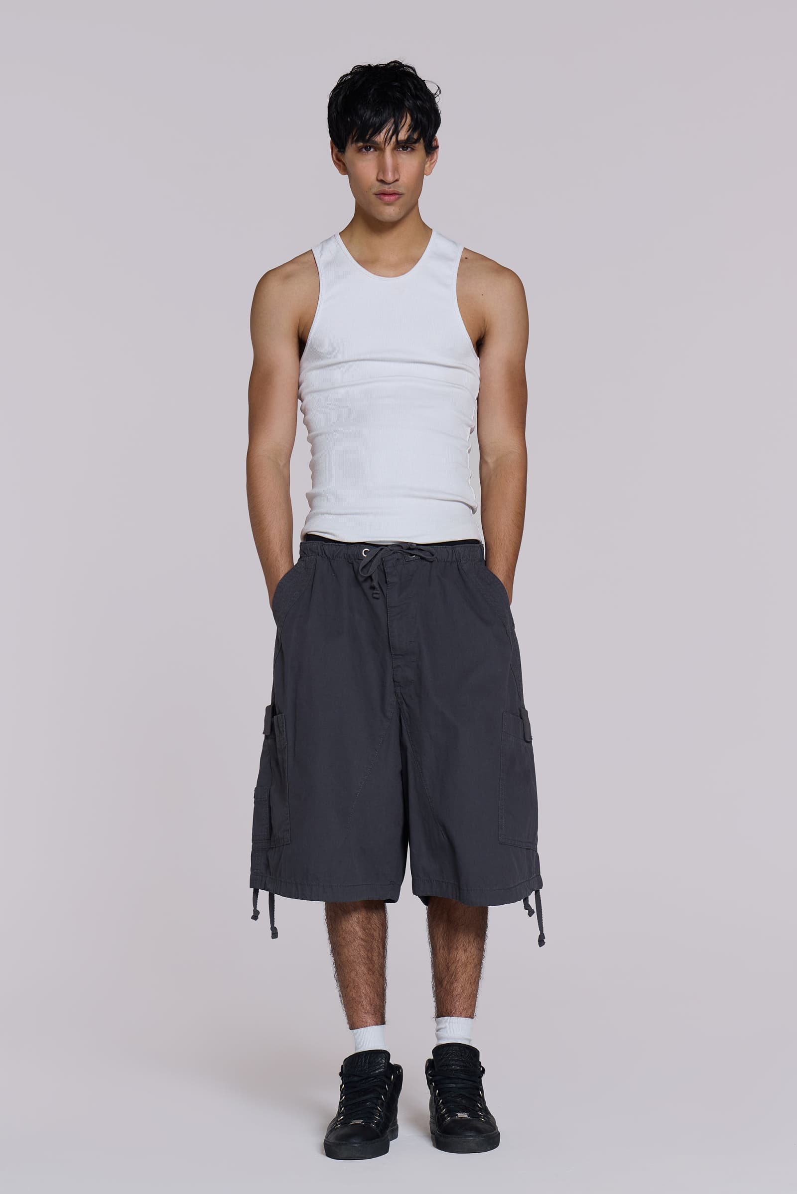 jaded london vintage grey cargo mini dress Vintage Grey Parachute Cargo Pants | Jaded London