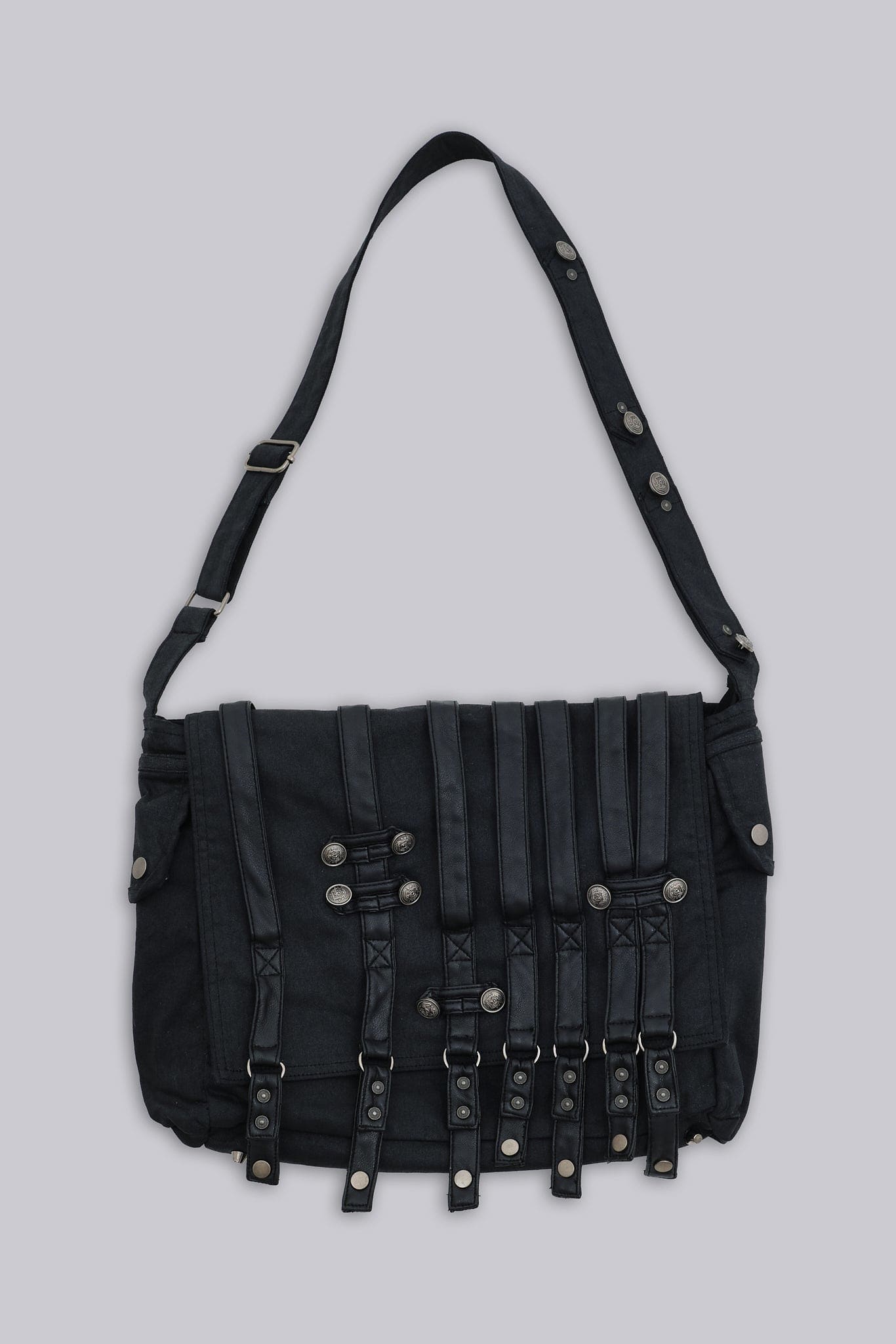 Drummer Coated Denim Satchel Bag