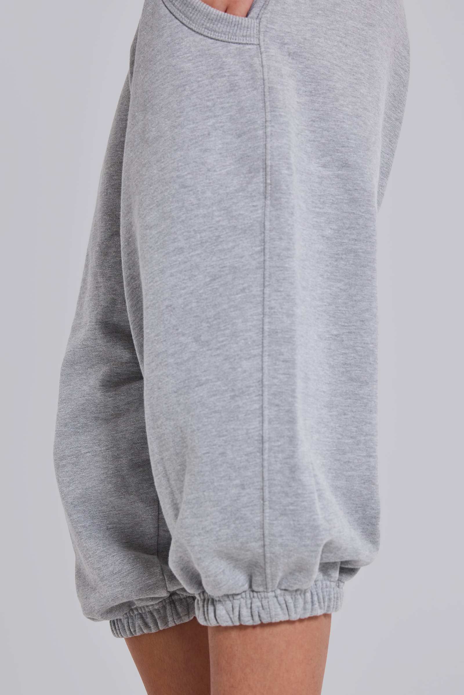 Grey Marl Cropped Monster Joggers
