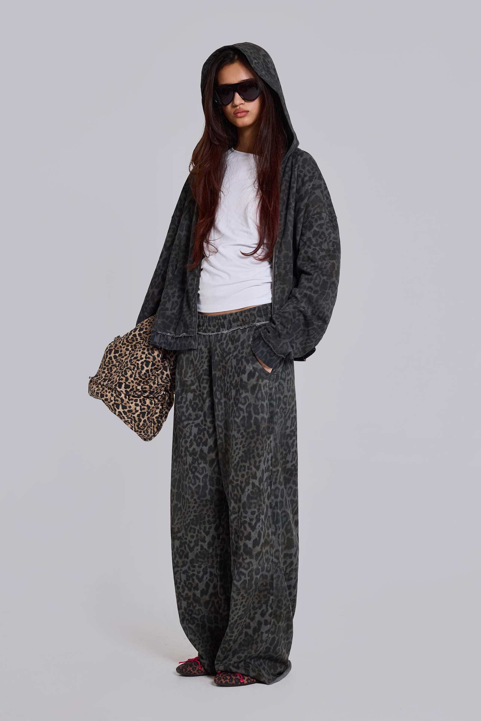Charcoal Leopard Monster Hoodie