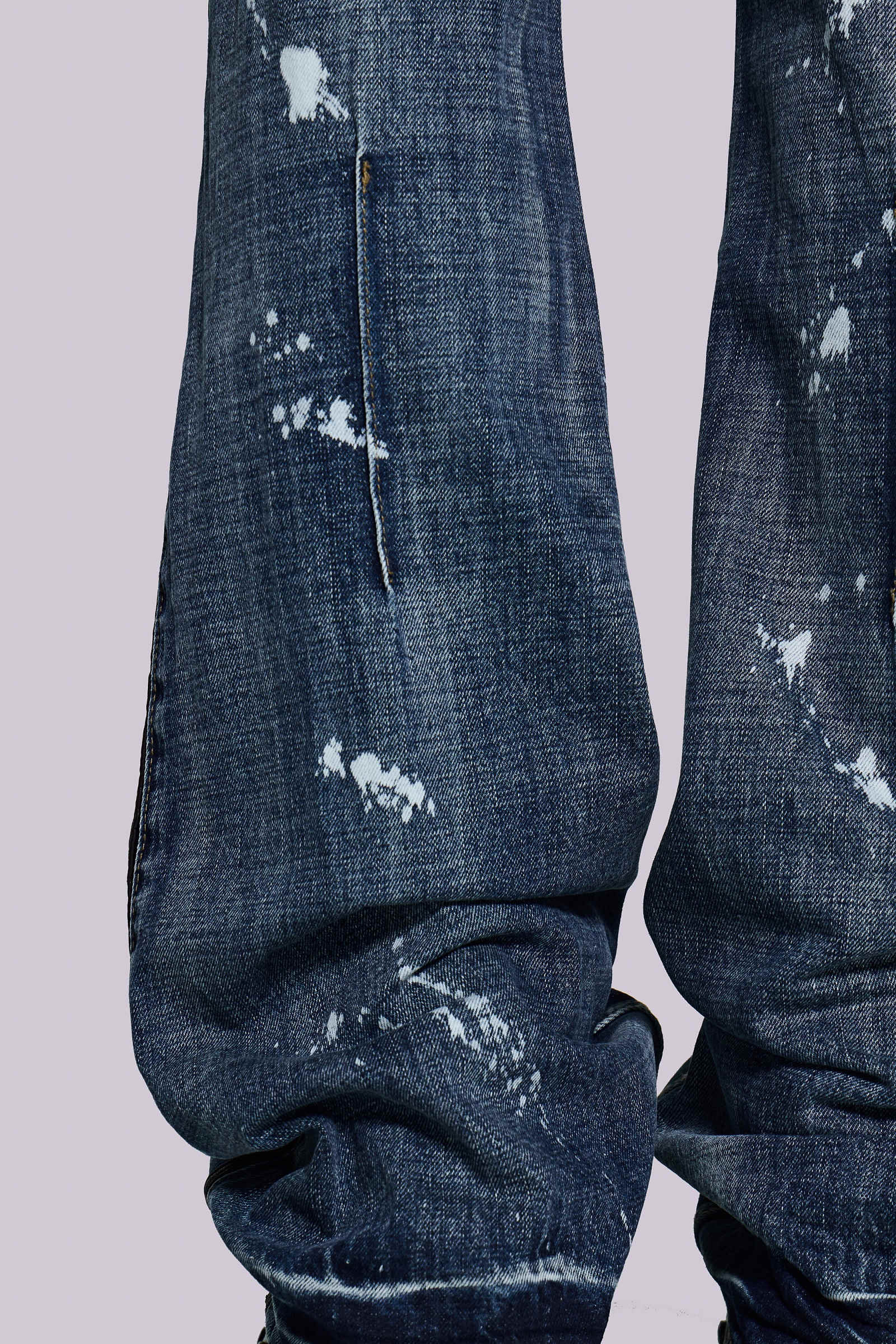Vintage Blue Feather Drift Bootcut Jeans