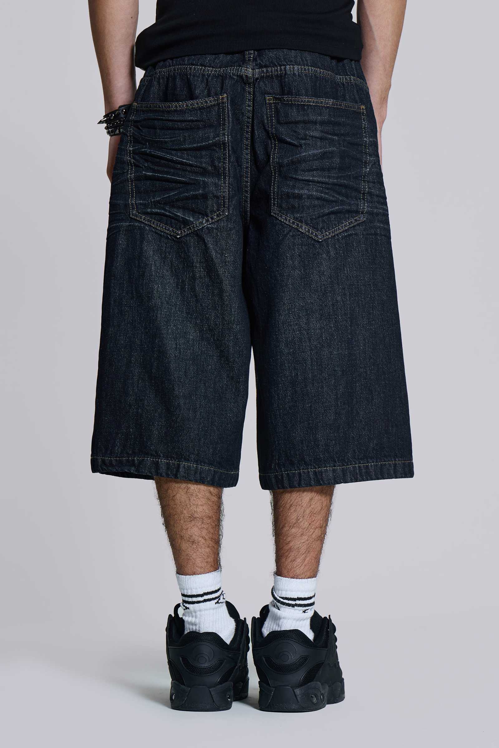 Creased Indigo Colossus Jorts