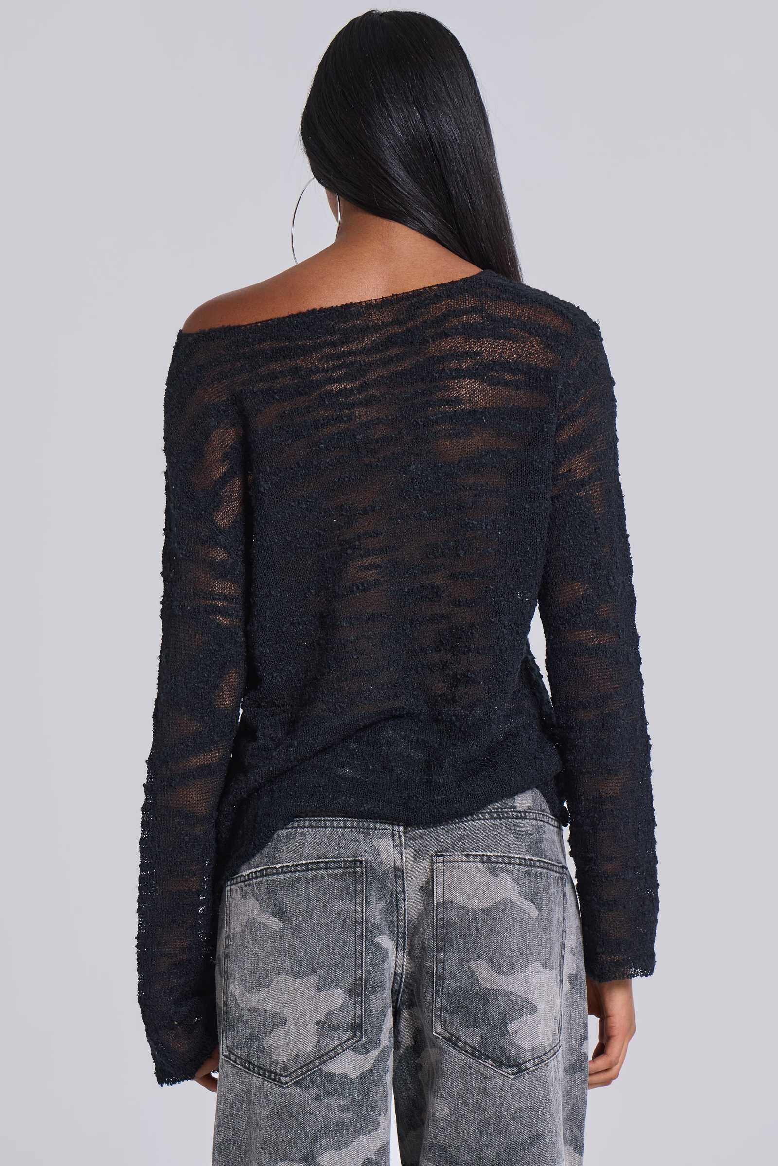Black Stray Knit
