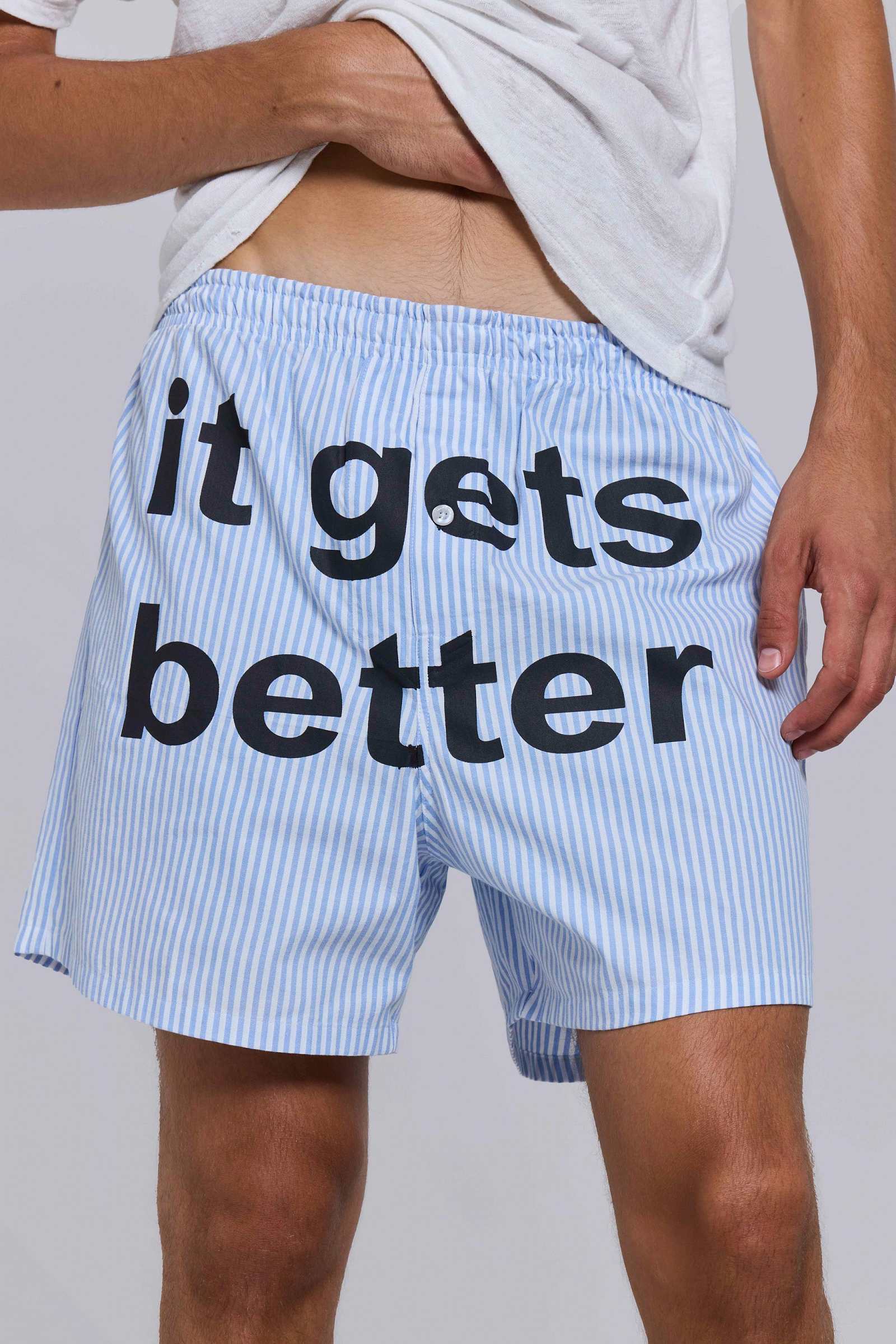 It Gets Better Pinstripe Boxer