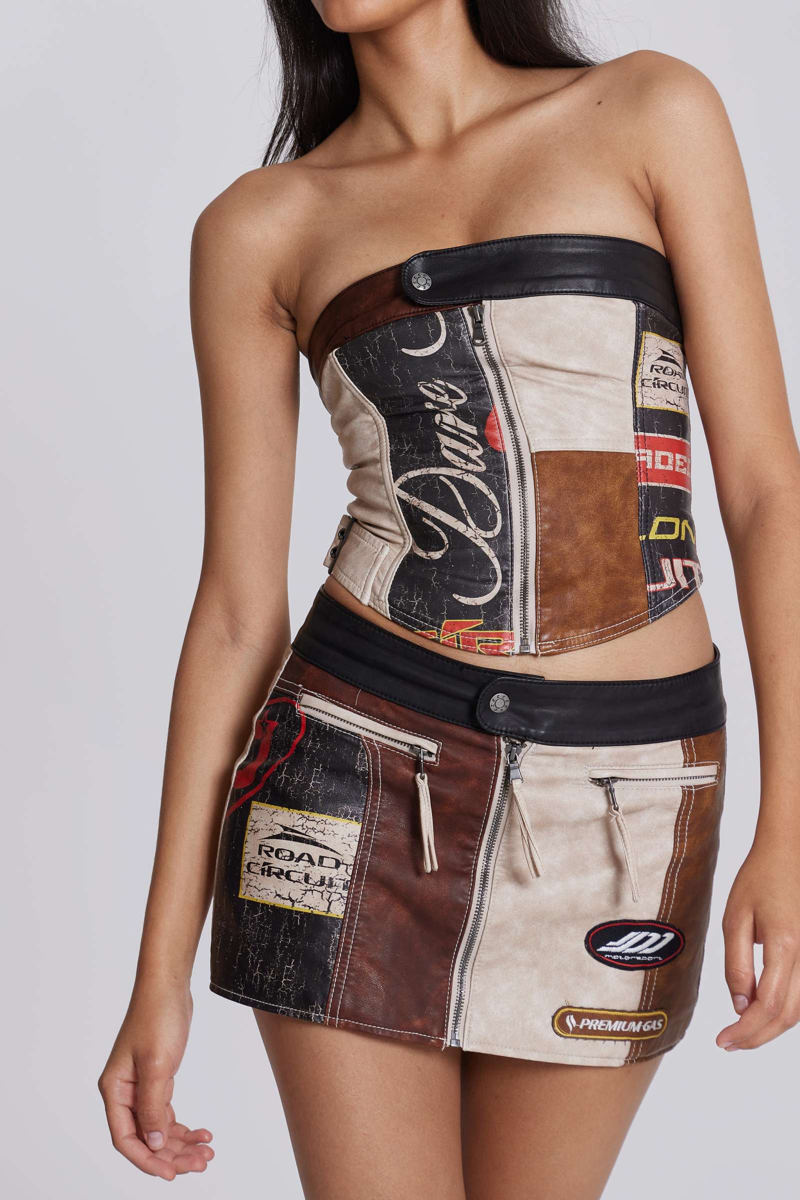 Daytona Vegan Leather Corset Top