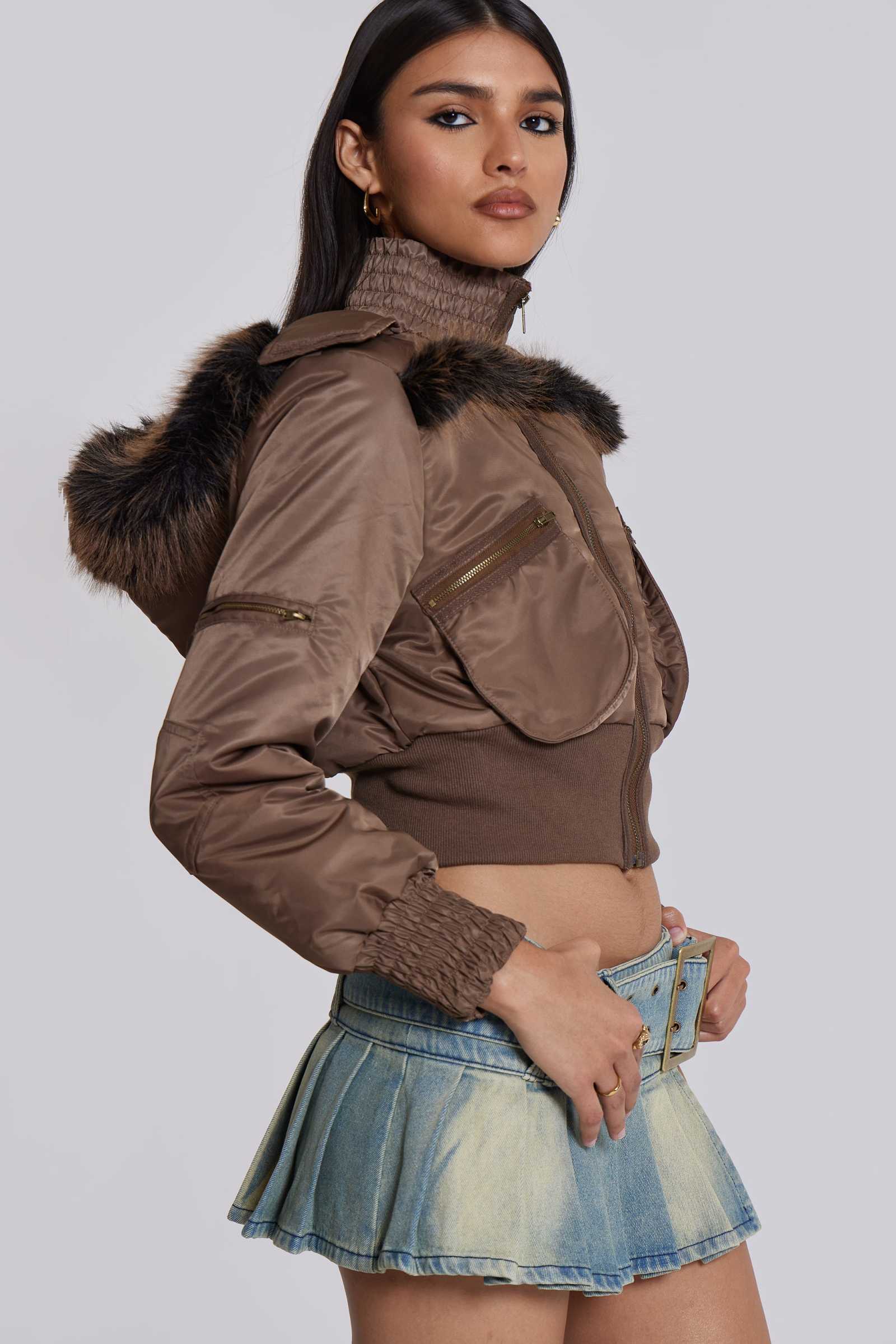 Ludlow Denim Mini Skirt