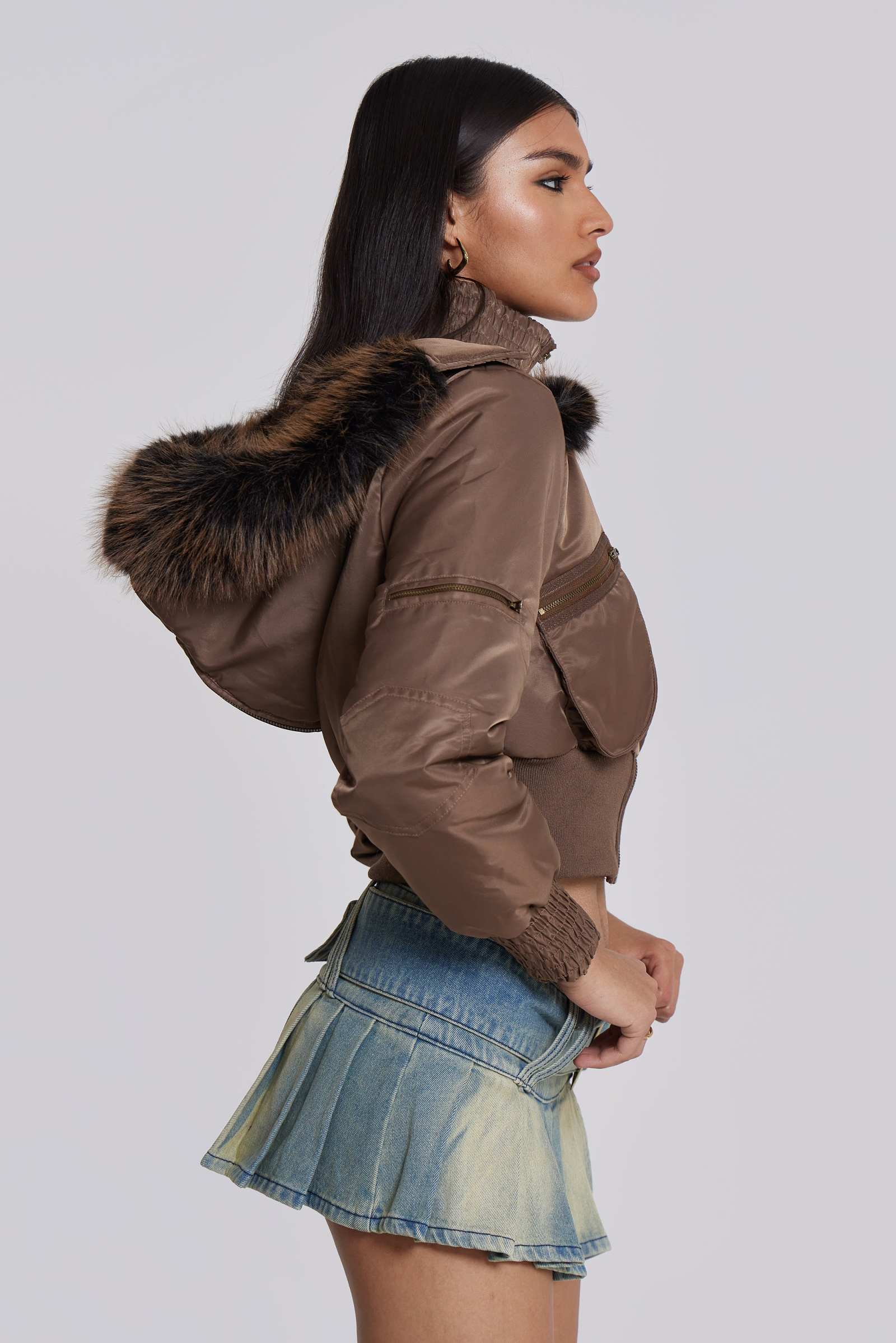 Ludlow Denim Mini Skirt