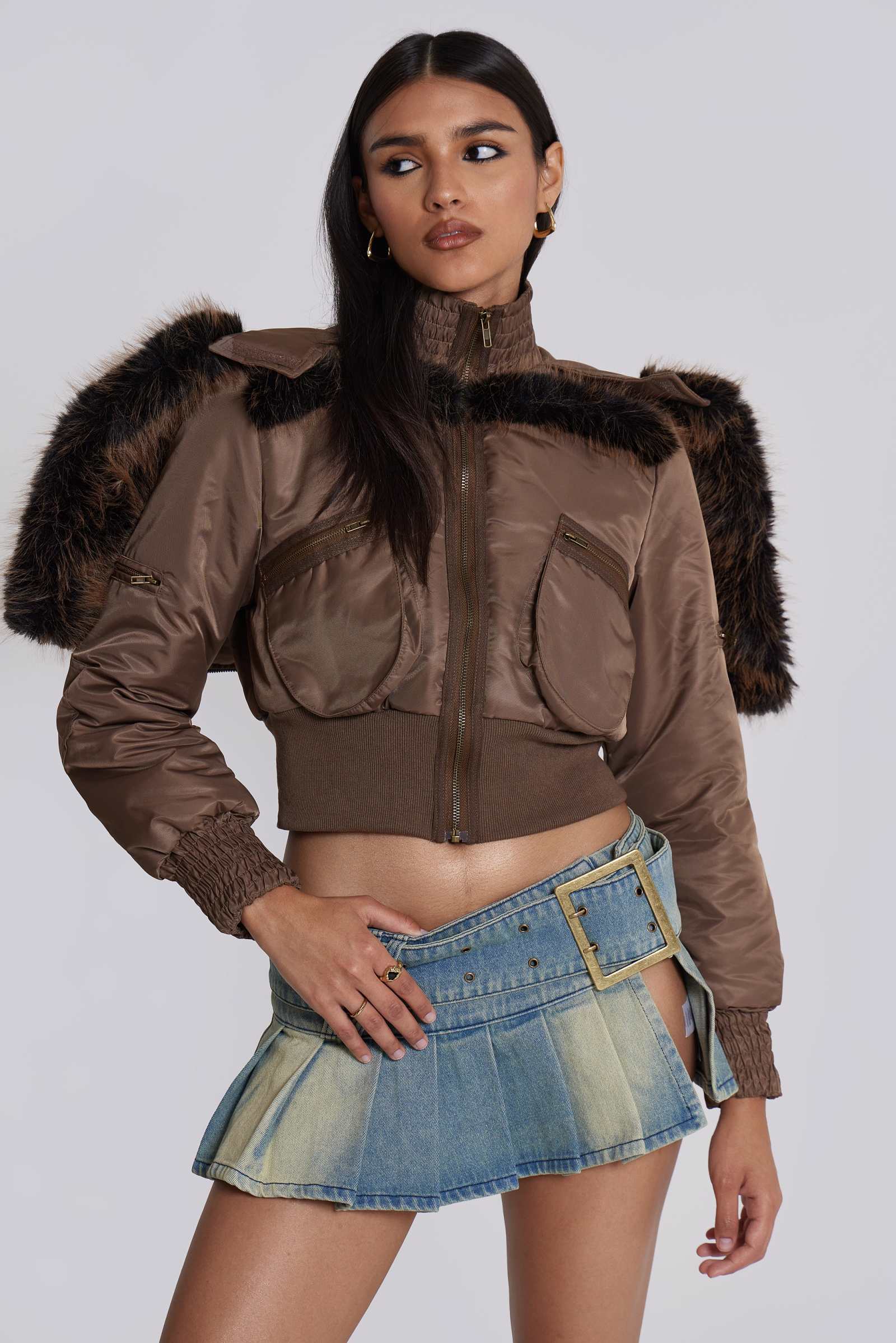 Ludlow Denim Mini Skirt