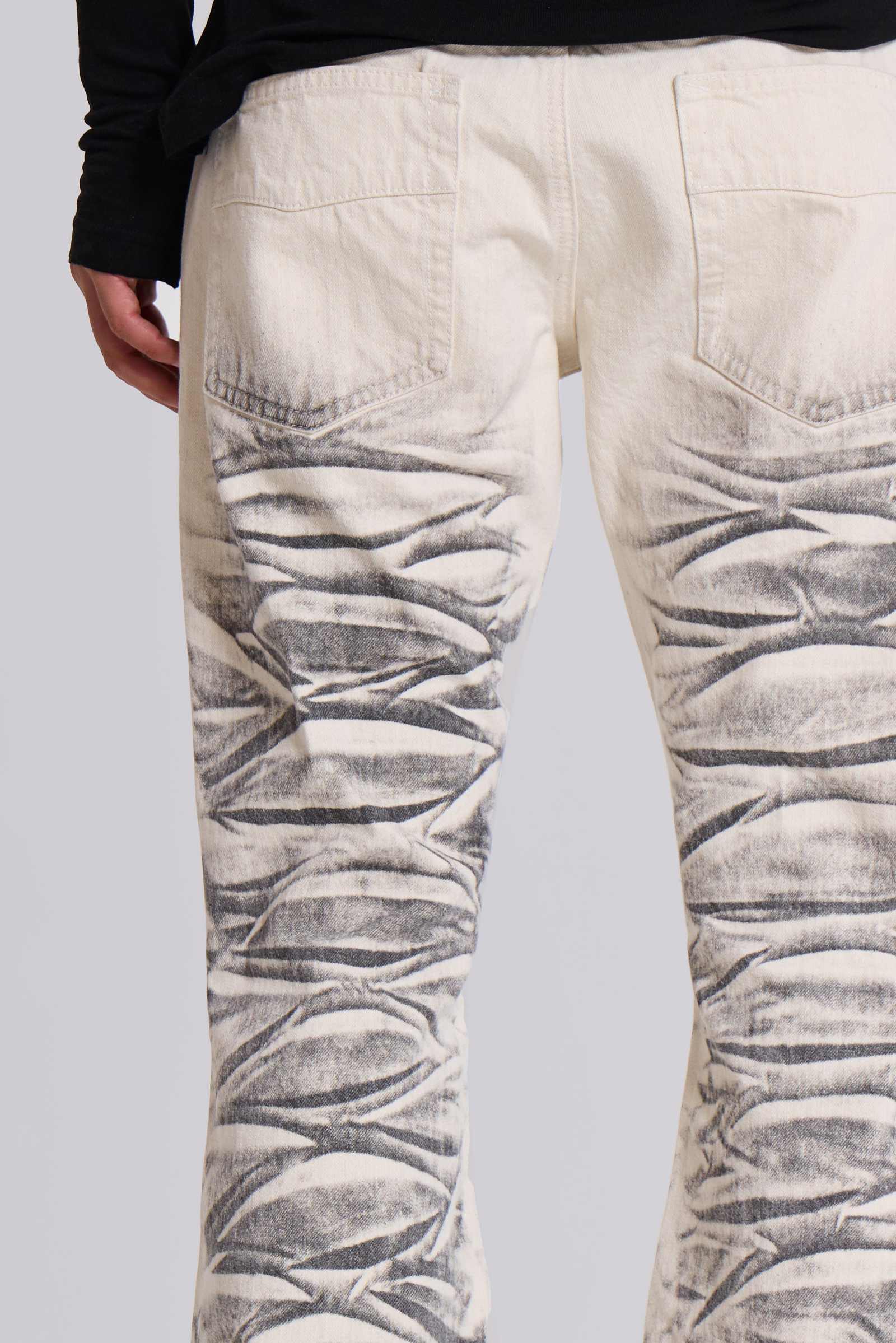 Arctic White Drift Bootcut Jeans