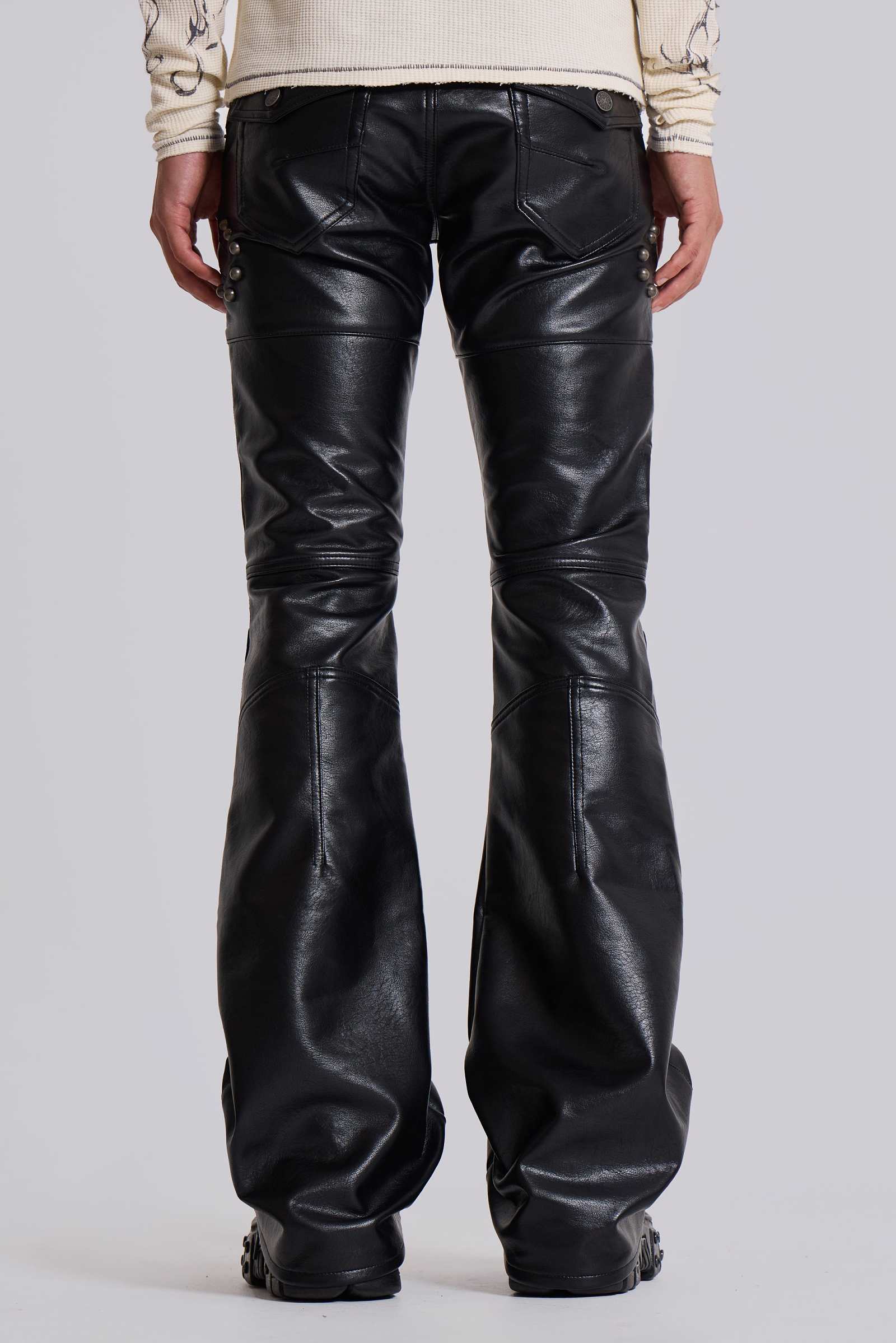 Carbon Studded Drift Bootcut Trousers | Jaded London | Clothing
