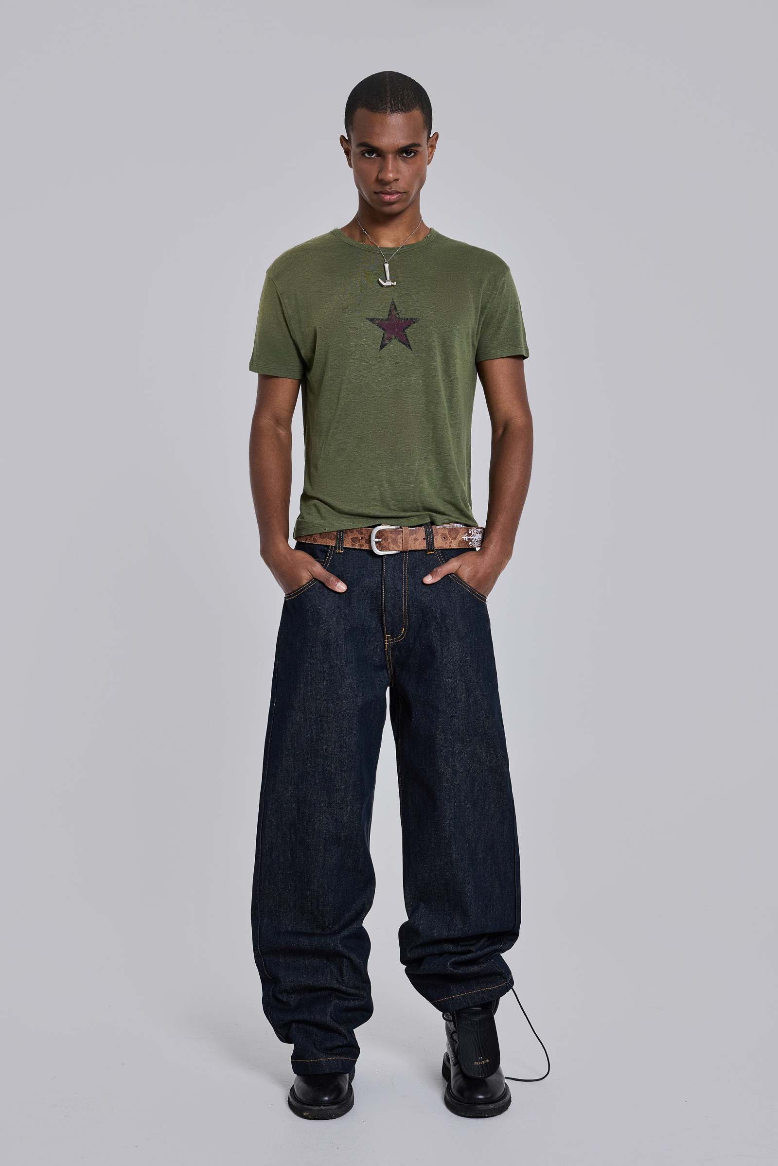 Green Star Sun Faded T-Shirt