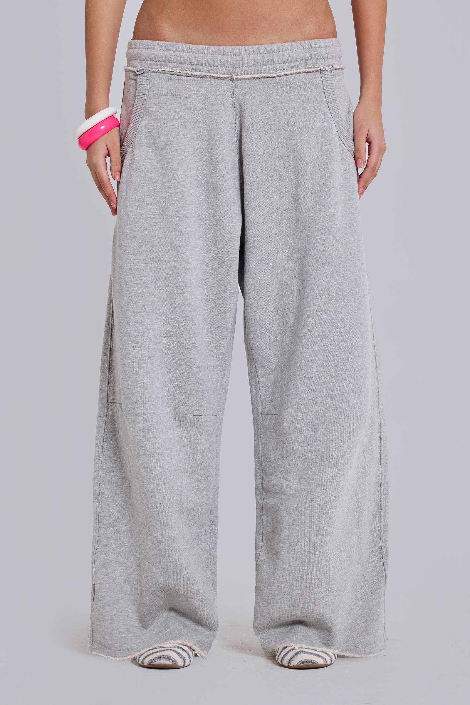 Grey Marl Baggy Monster Joggers