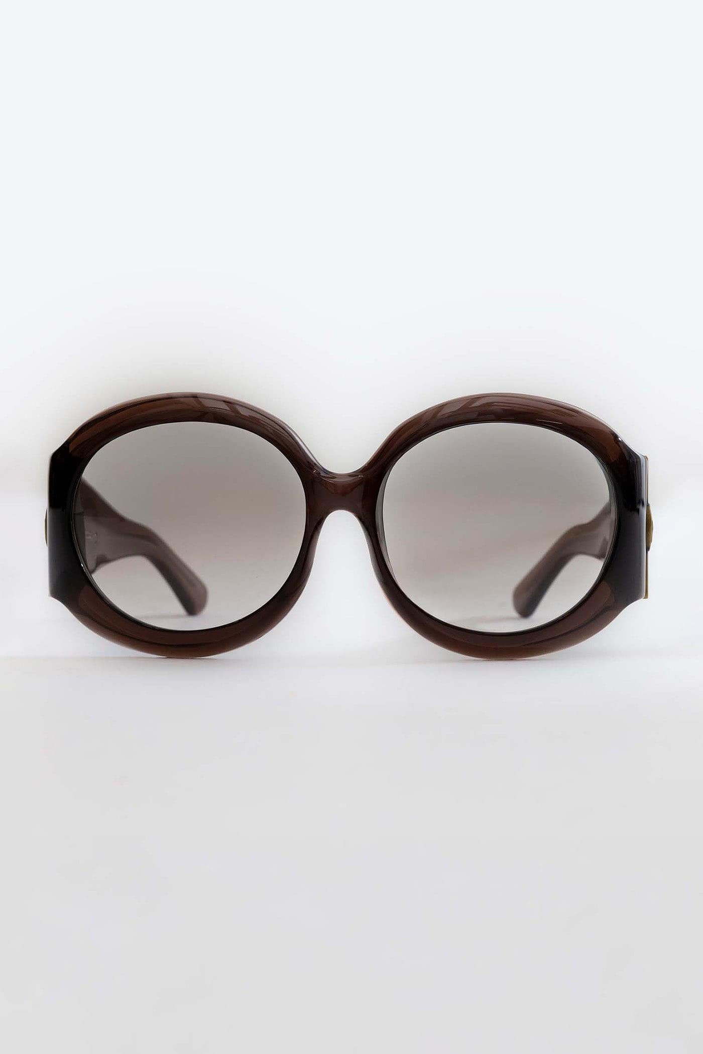 Majorette Oversized Round Sunglasses in Brown