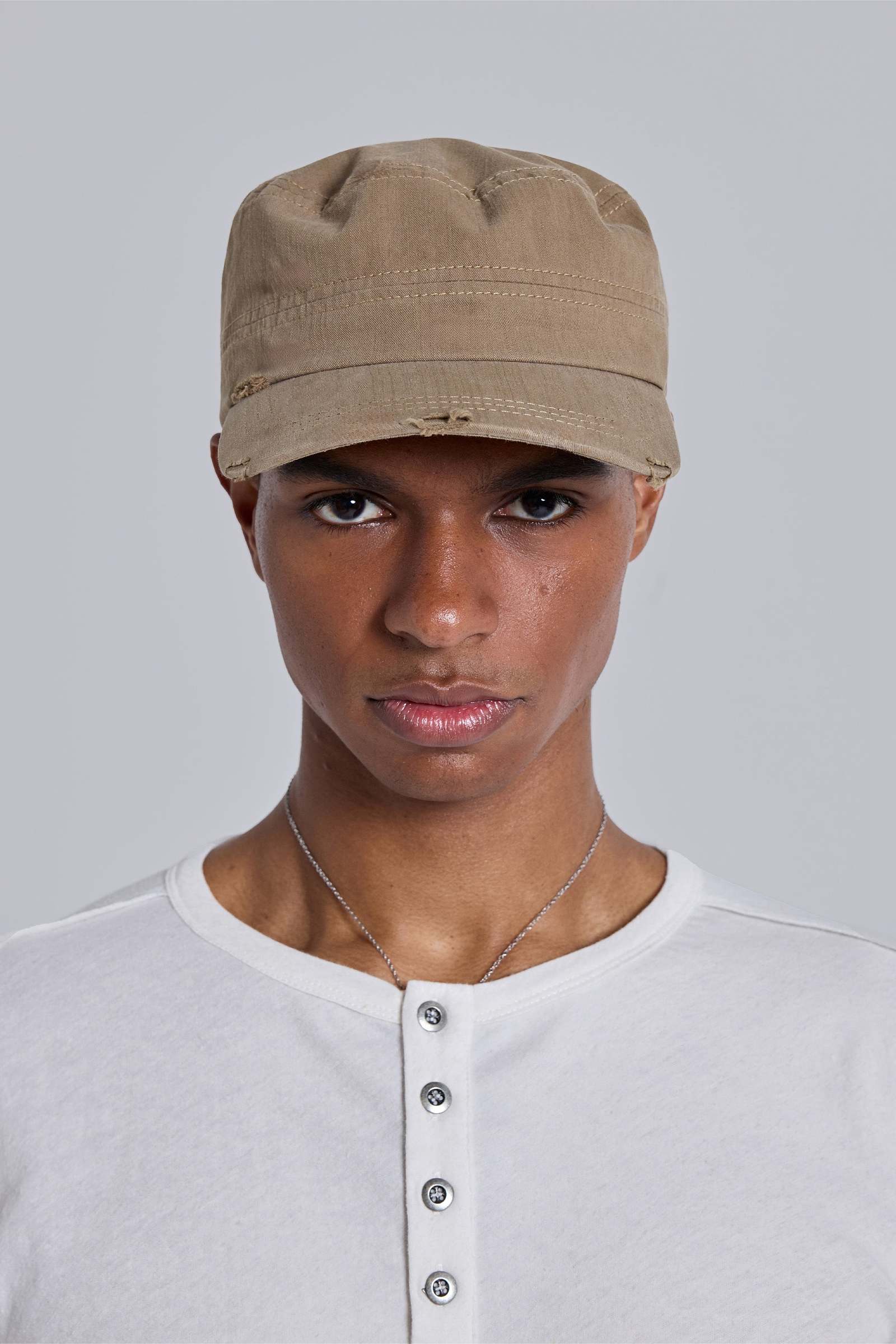 Vintage Tan Cadet Cap