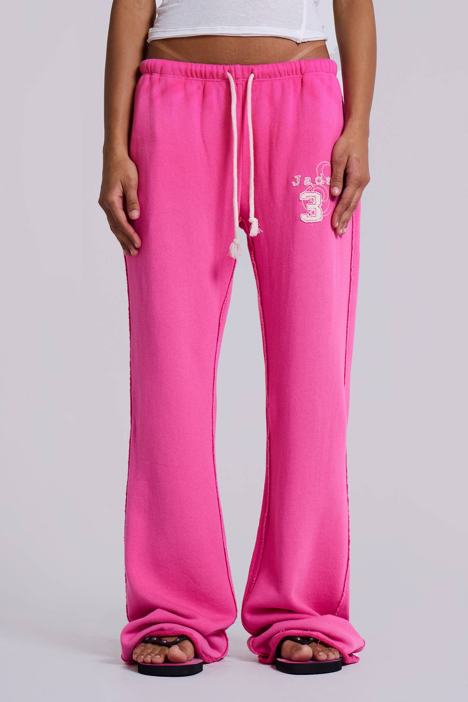 Cleo Slouchy Bootcut Jogger in Pink