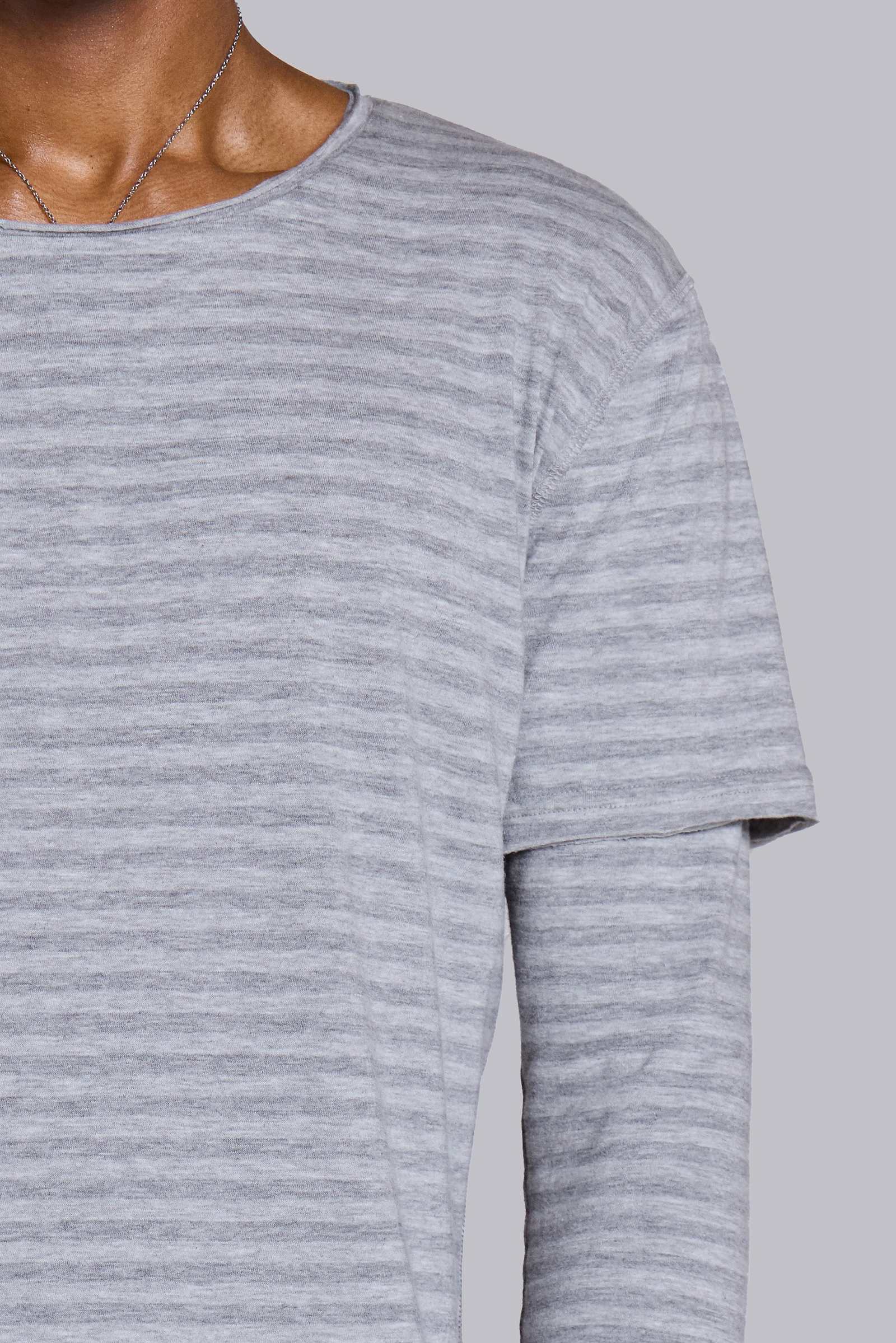 Line Double Layer Long Sleeve Top