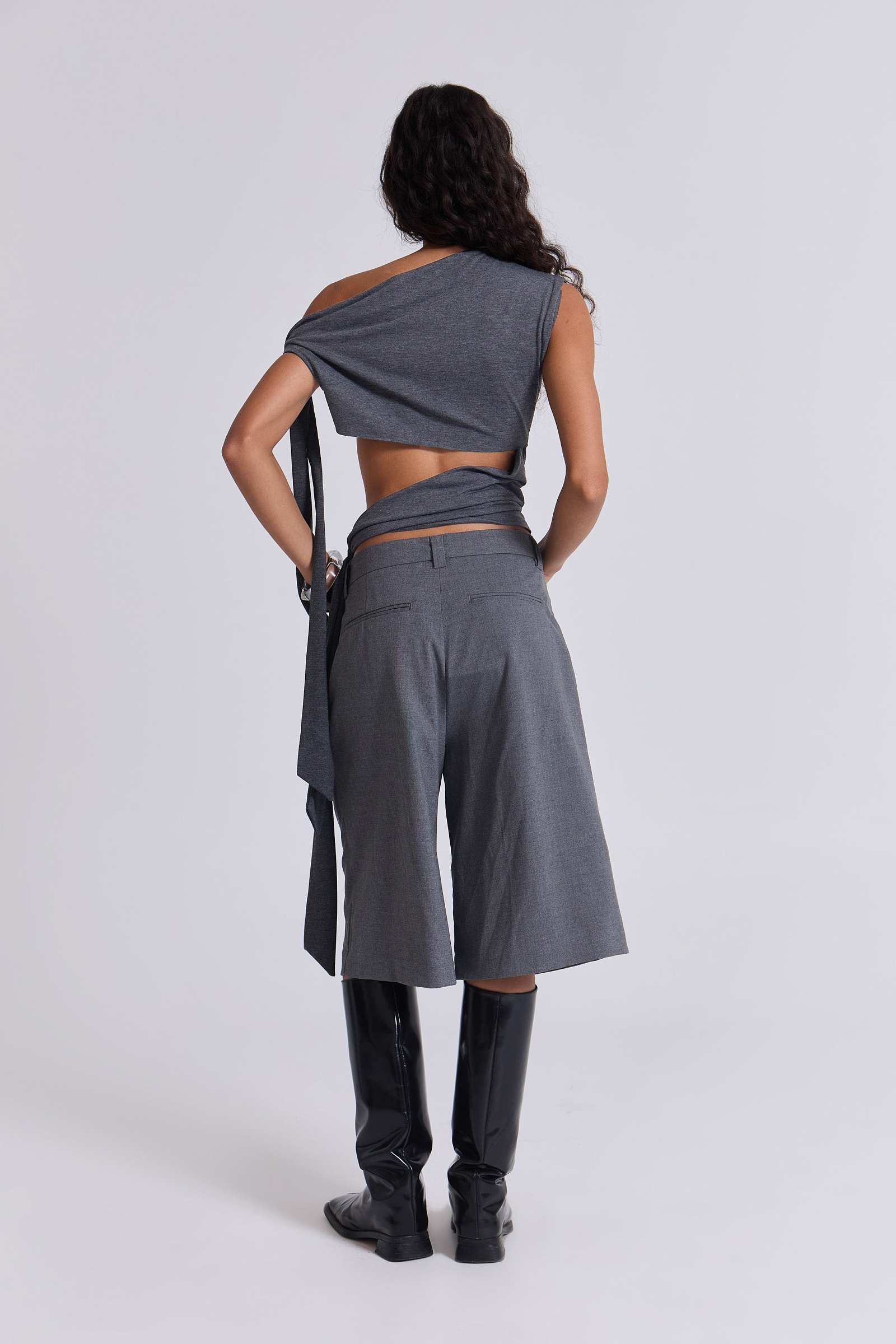 Mena Asymmetric Top in Grey