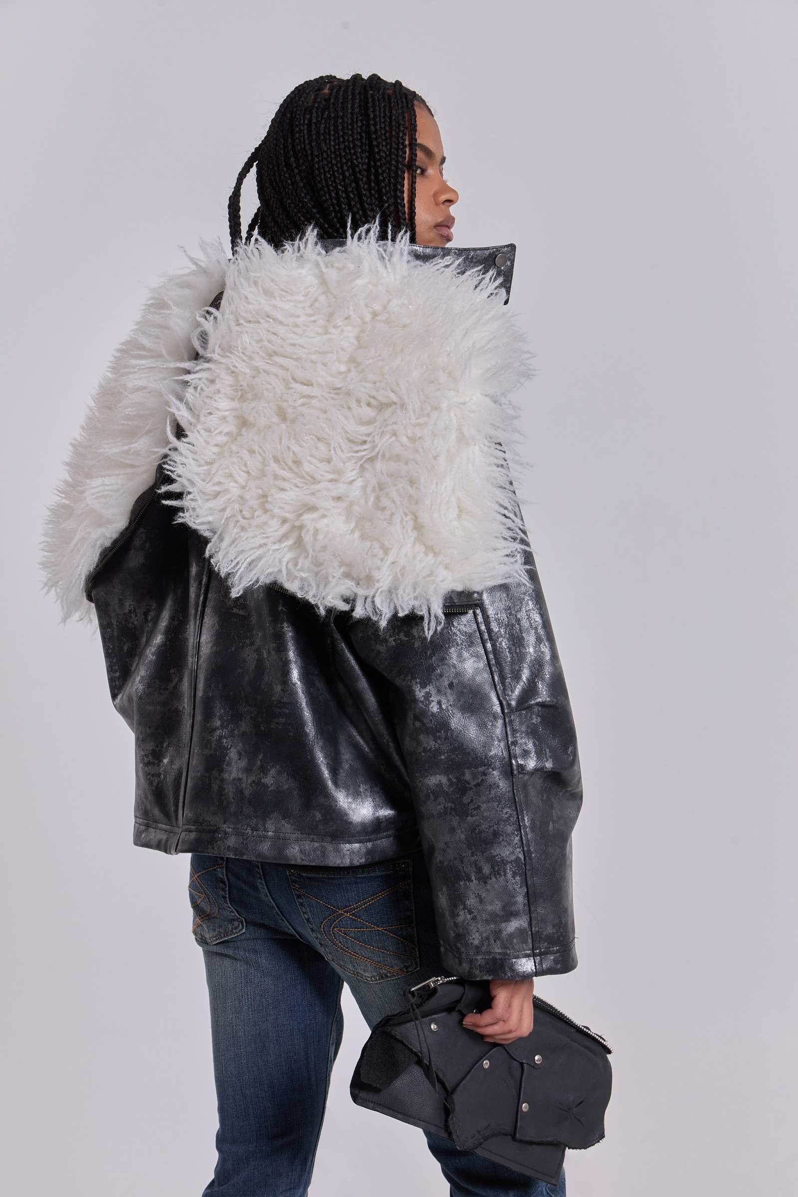 Mistra PU Leather Bomber Jacket