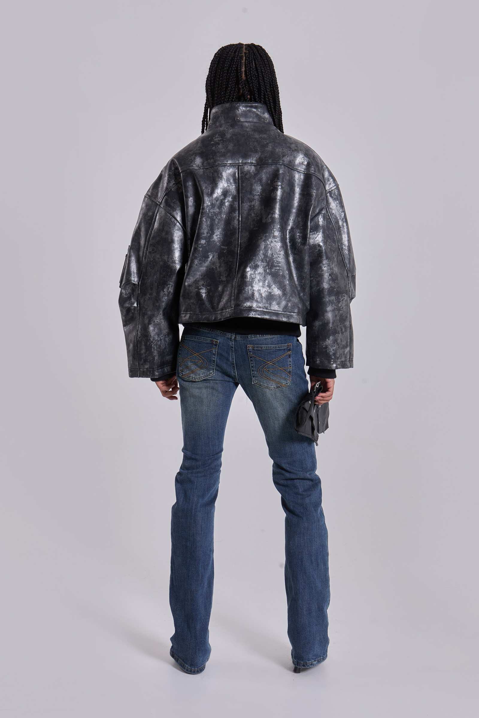 Mistra PU Leather Bomber Jacket