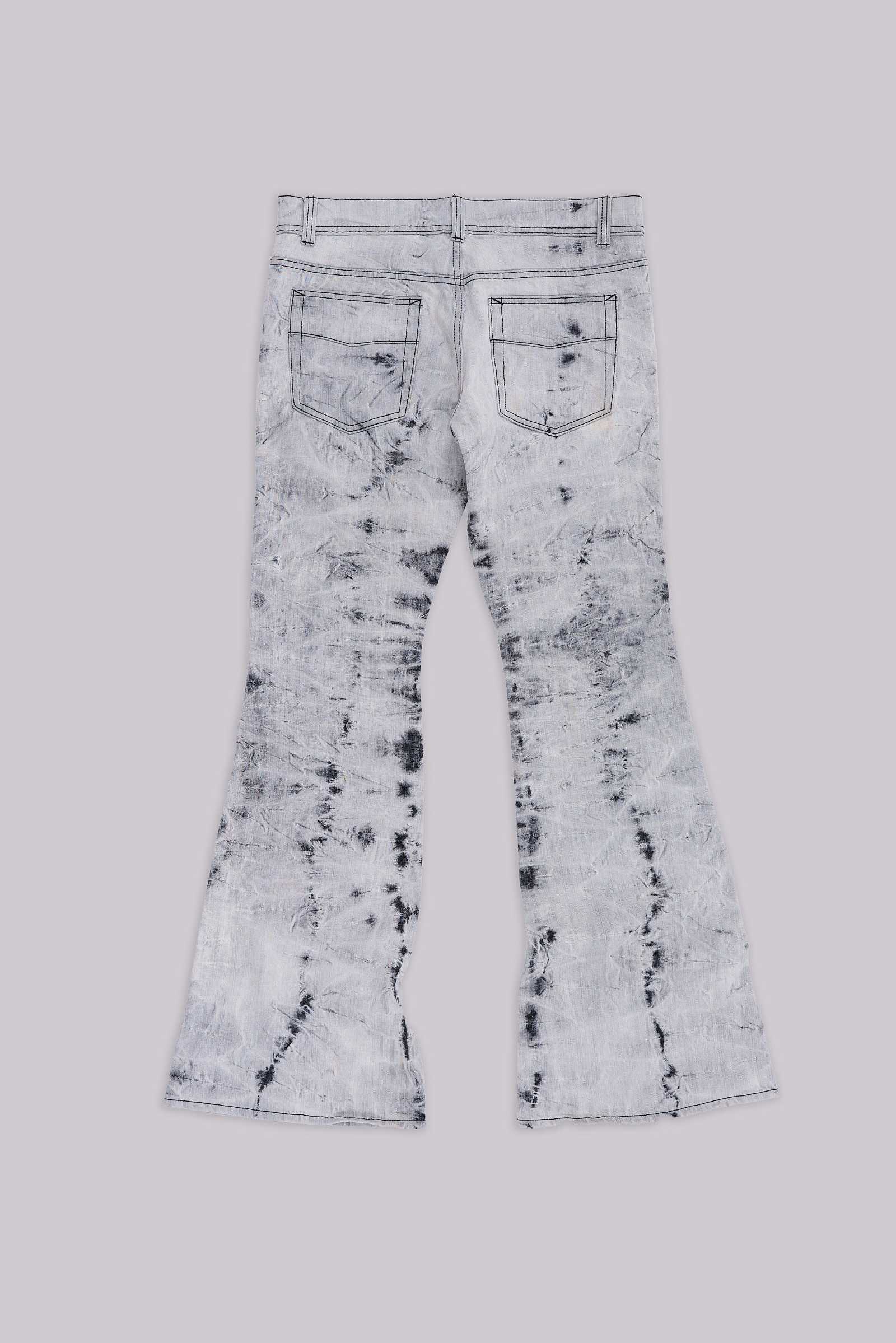 Grey Tie Dye Drift Bootcut Jeans